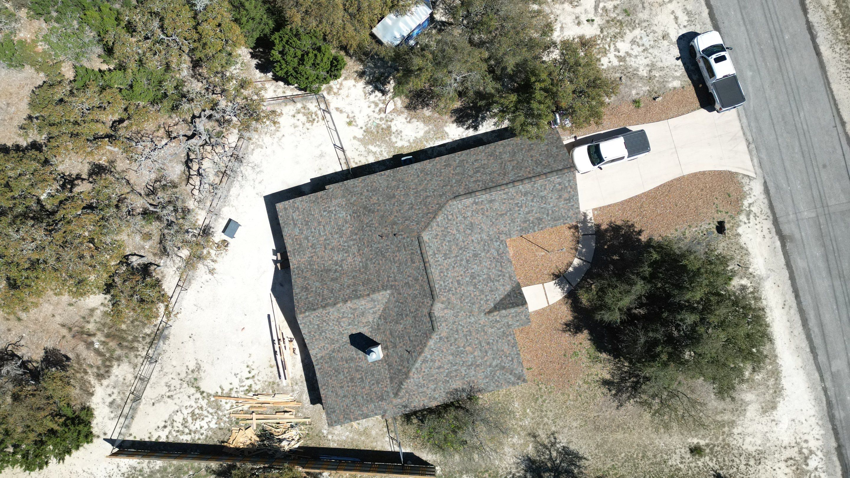 Reroof with Back Patio Addition using Owens Corning Duration Aged Copper by Lightning Exteriors