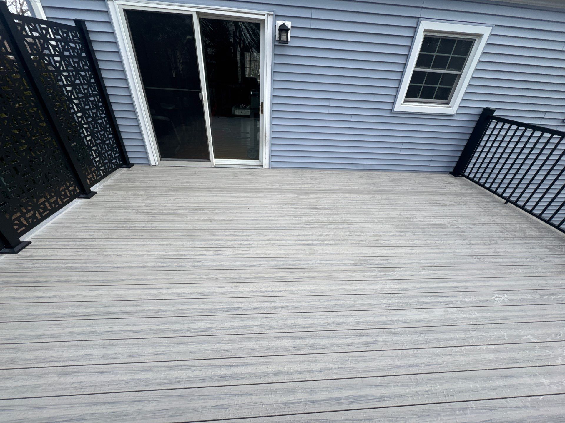 New Deck using Deckorators  decking and vinyl railings by deck guardian