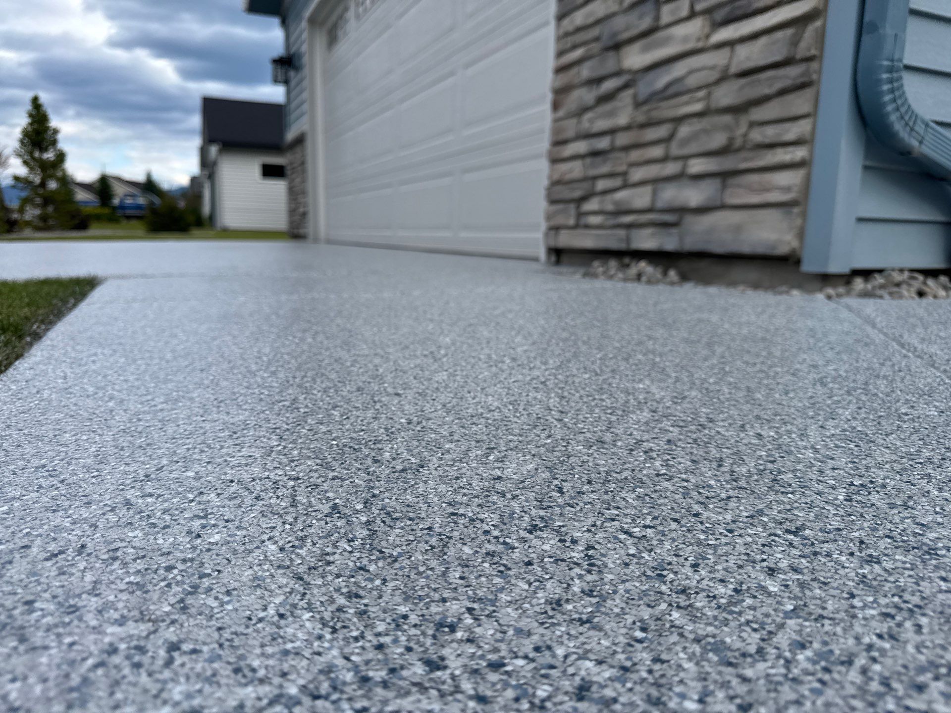 Driveway Transformation using 1/8 Tidal Wave by Croc Coatings, LLC