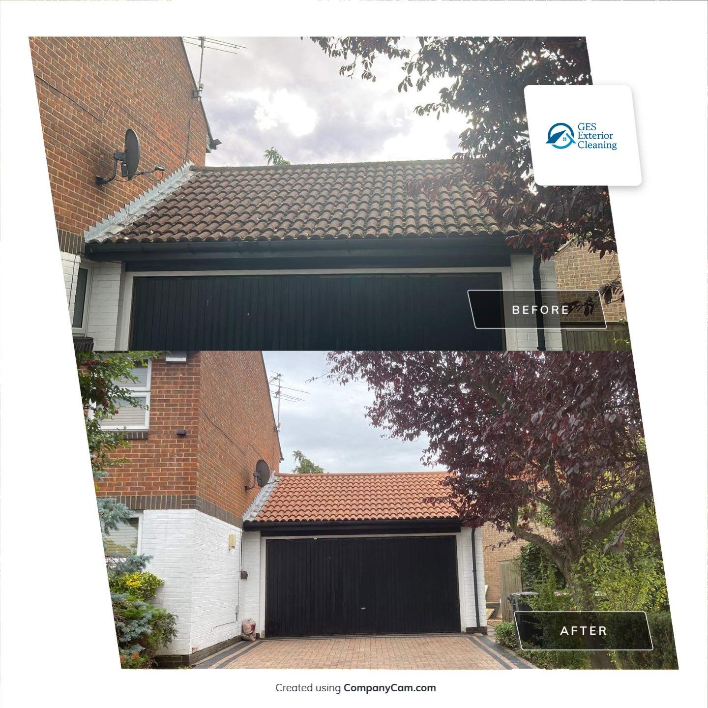 Exterior Clean - Roof - Patio - Driveway using Honda 15lpm Low Pressure Washing Machine by Ges Exterior Cleaning ltd