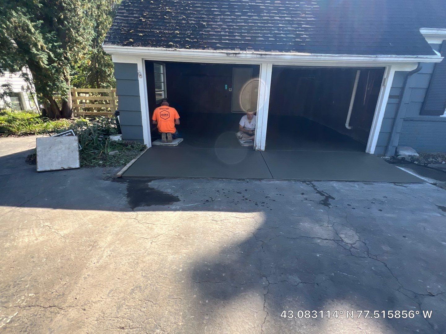 Concrete garage floor replacement  by NG Masonry & Construction LLC