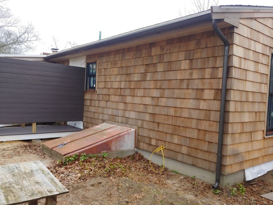 Gutter Installation using 6" Half Round Aluminum Gutter in Falmouth by Gutter Pro Enterprises