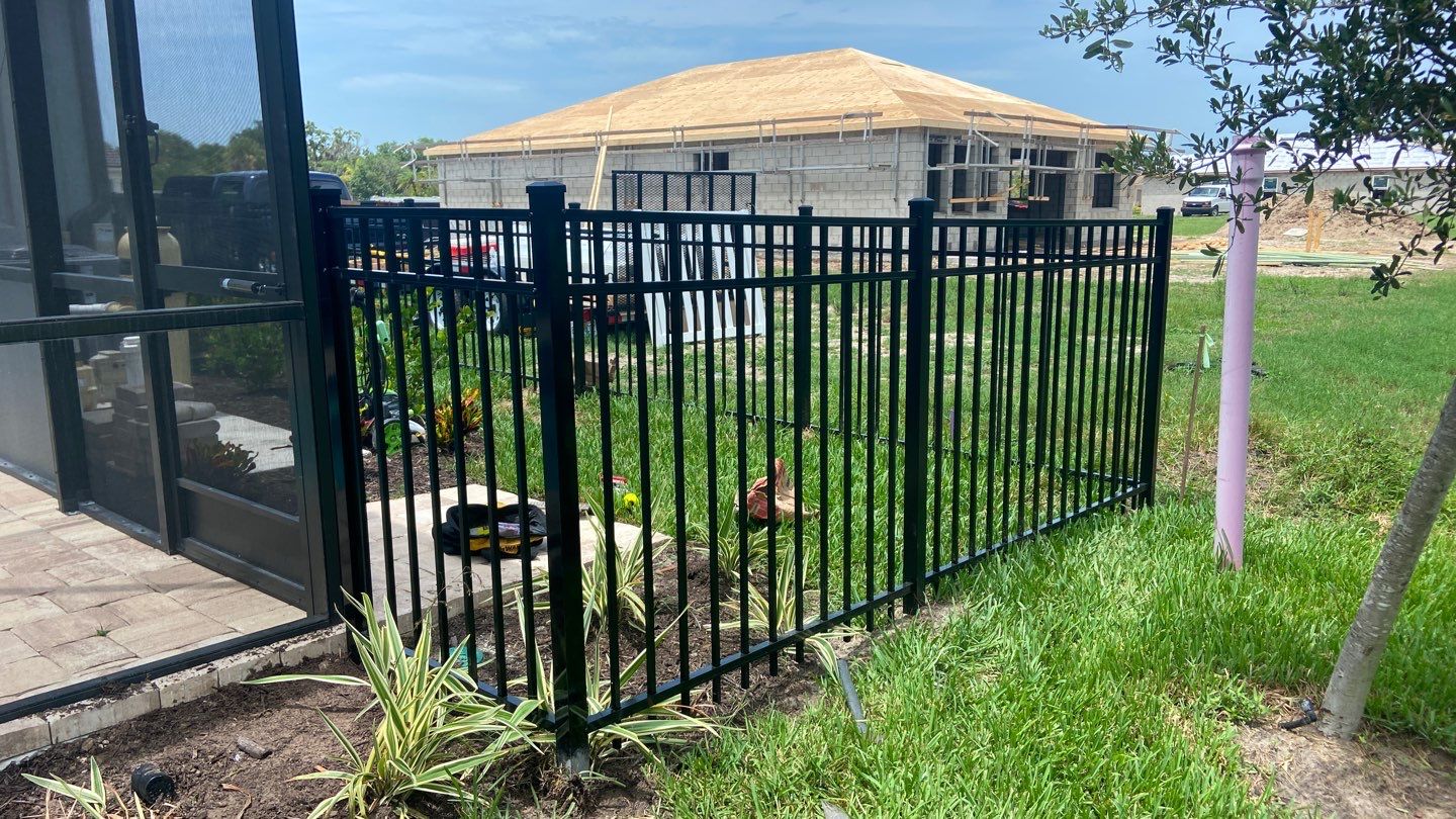 Sarasota, FL Aluminum Fence Installation using Black 3 Rail Aluminum Fence by Asap fence and gates, LLC