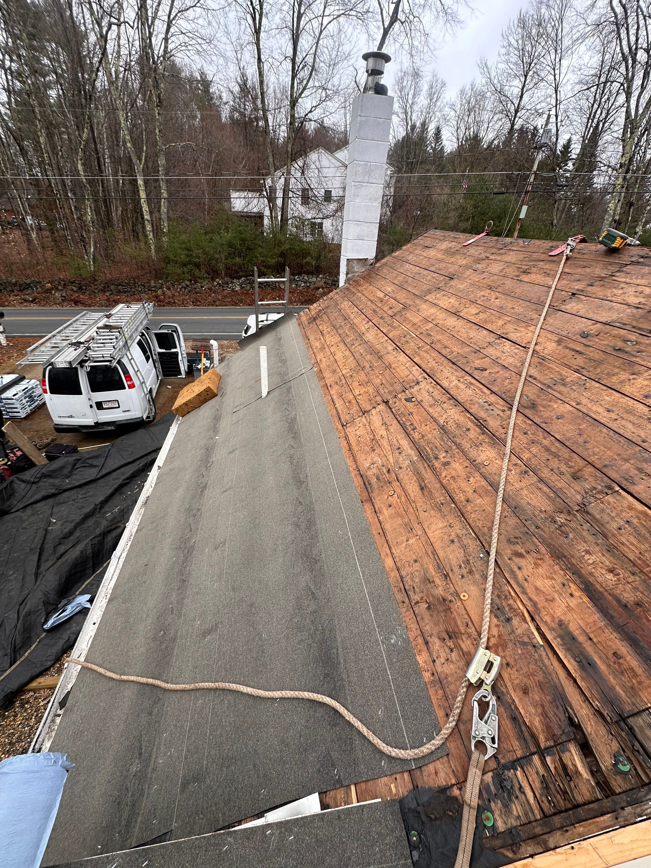 Project in Barrington, NH by Tall pine roofing