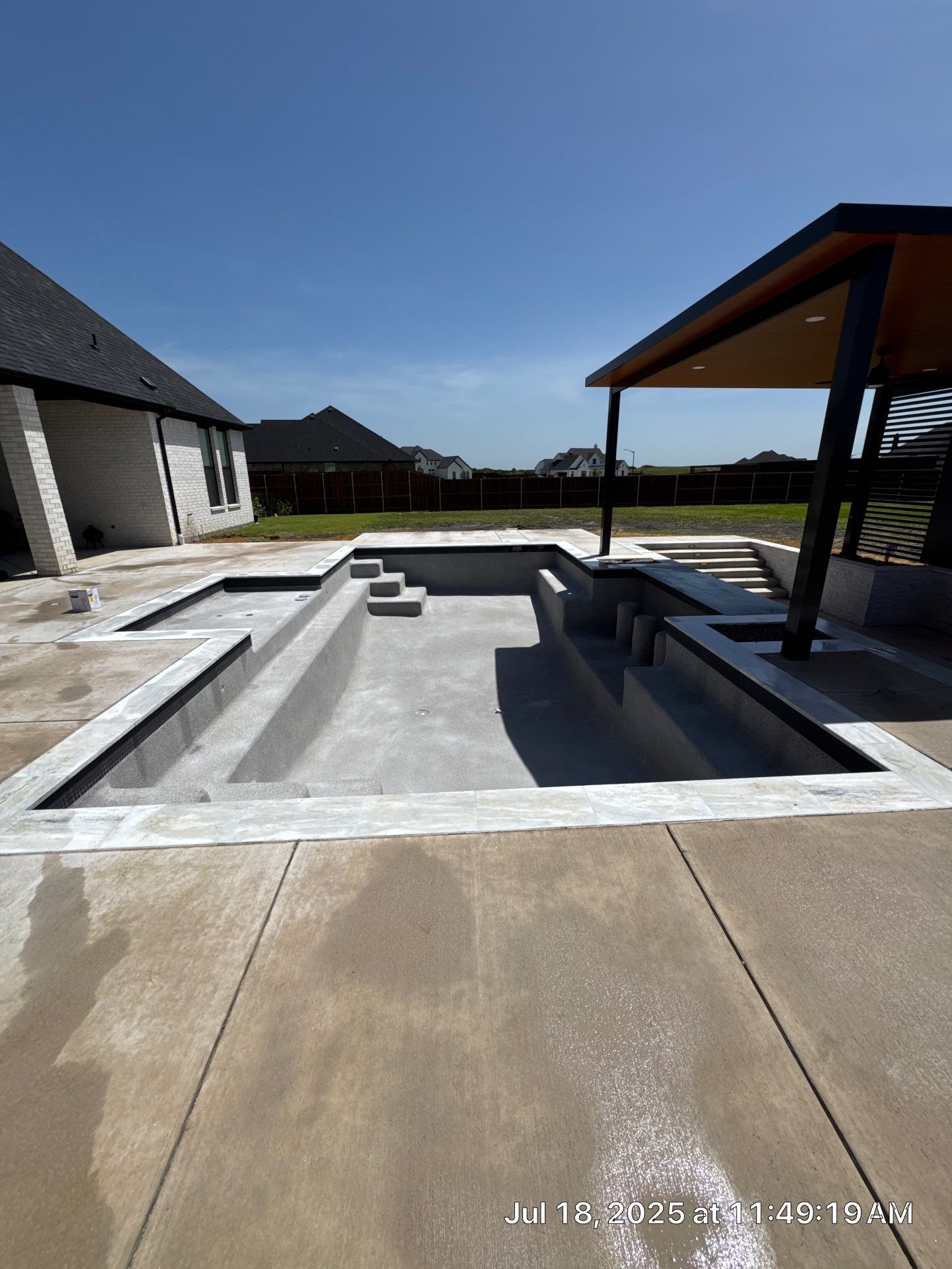 Modern Geometric with Sunken Pool Bar by Pinnacle Pools and Spas - DFW