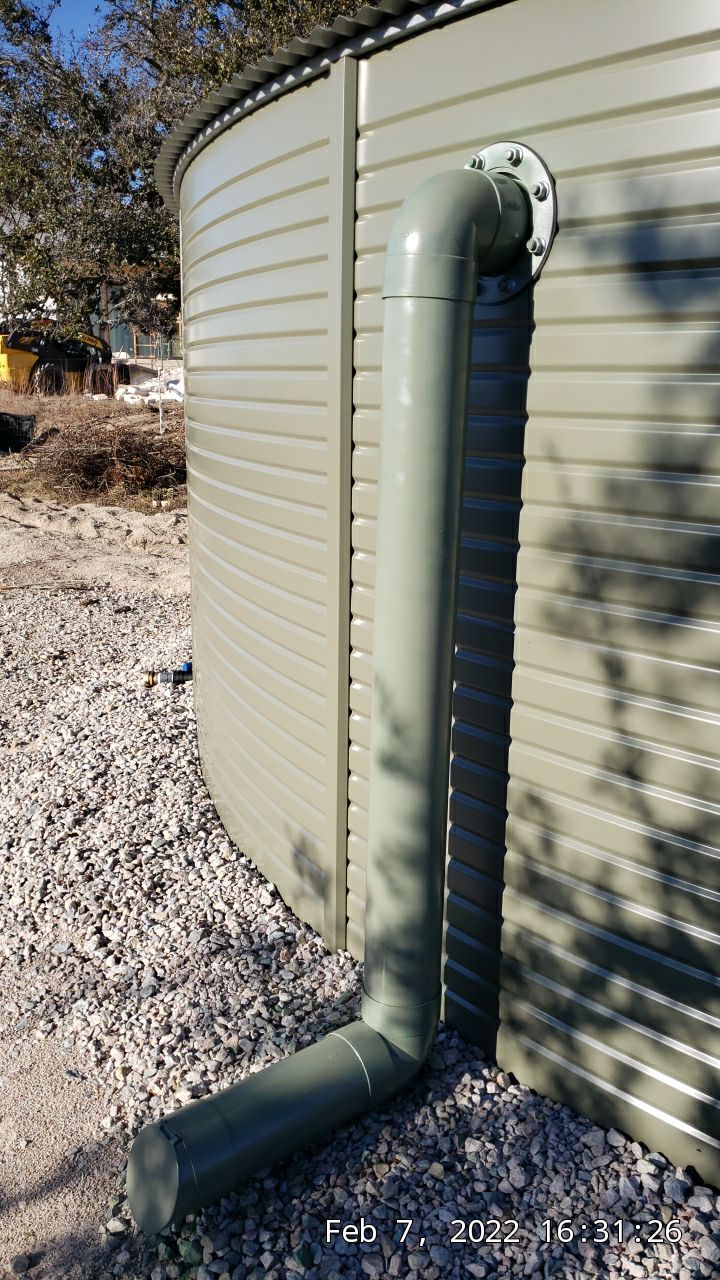 Major Addition using 30000 gallon mangrove green Pioneer (XLR 23/2 MG) by Hill Country Rain Water
