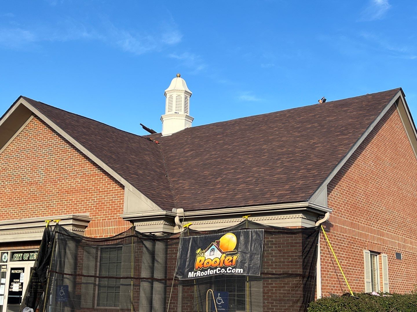 Commercial Roofing Installation using Performance Shingles by Mr. Roofer