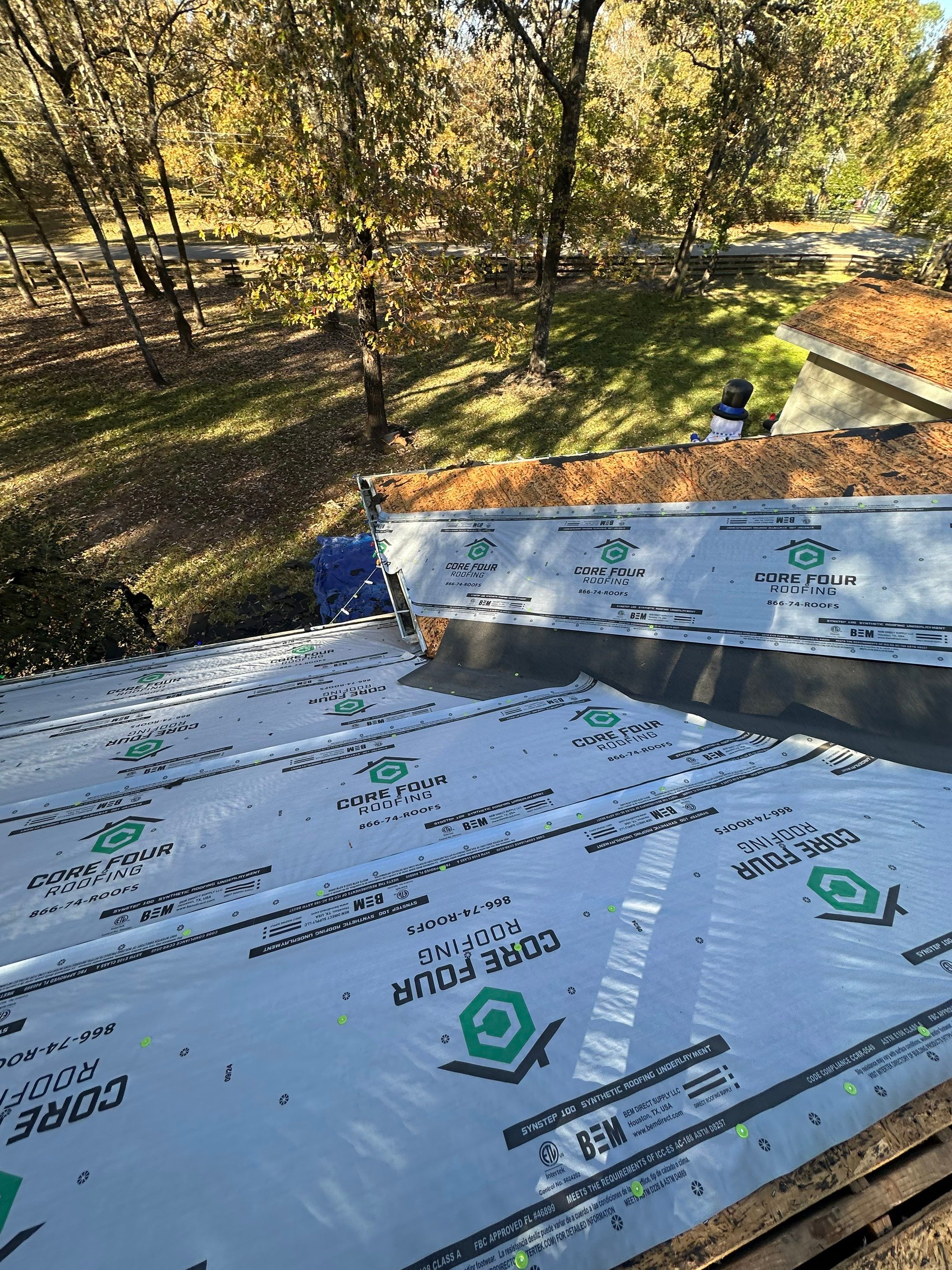 Residential Roofing Installation using GAF Timberline HDZ in Montgomery by Core Four Roofing