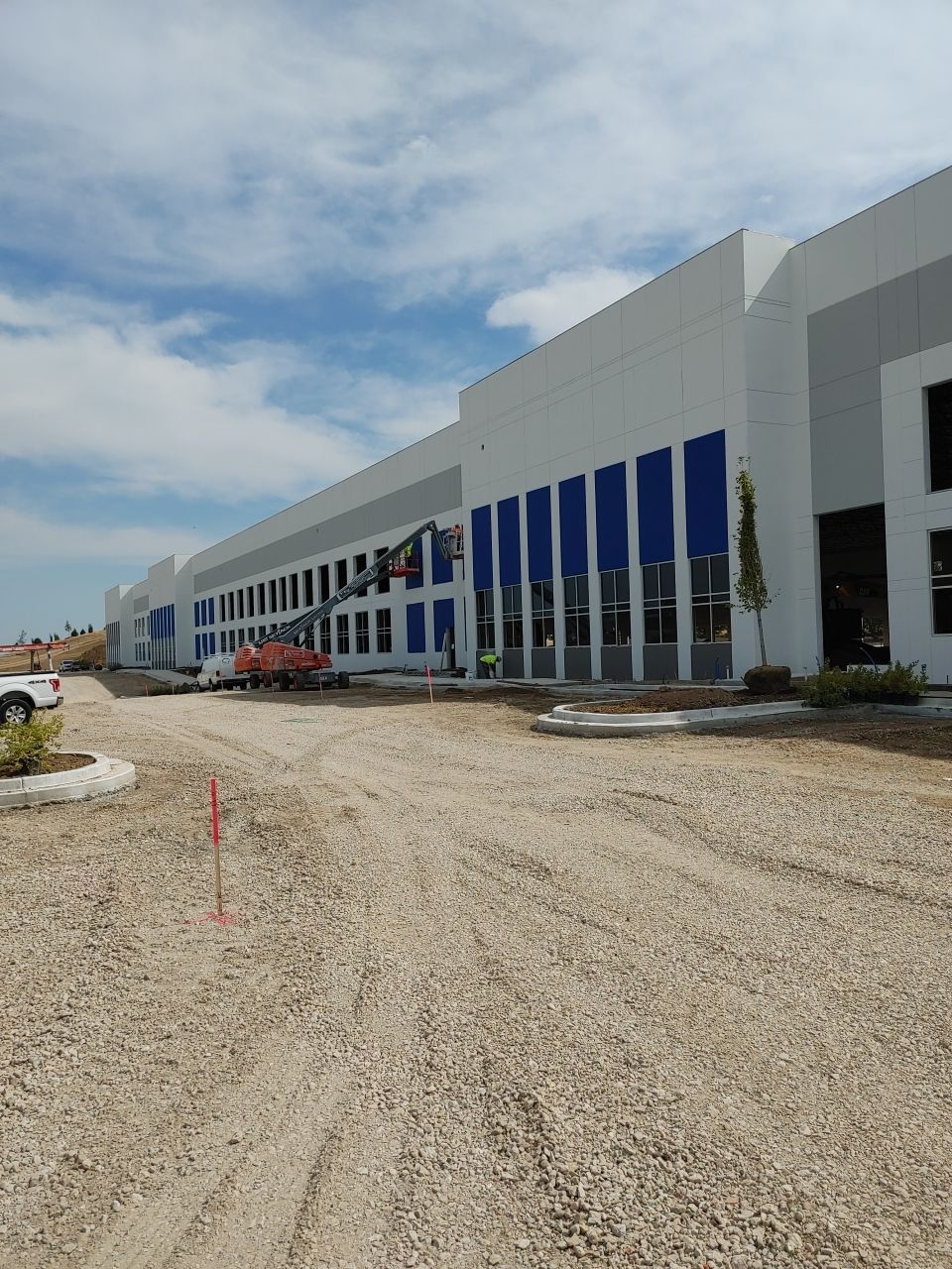 Warehouse Construction using Hallman Lindsay Vertical Concrete Stain 167 by Blair Commercial Painting, LLC