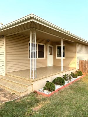 Porch Installation with Sandstone
