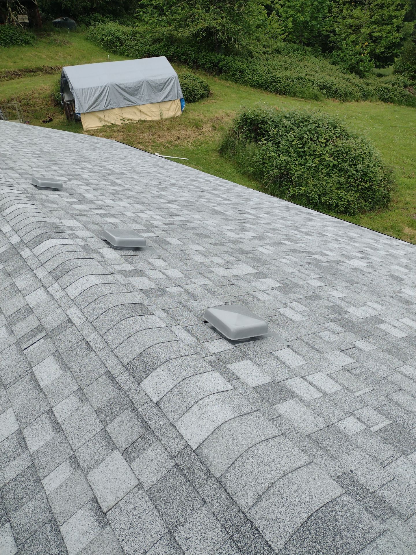 Residential Roofing Installation using IKO Dynasty (Color: Frostone Grey) by Orezona Building & Roofing Company, Inc.