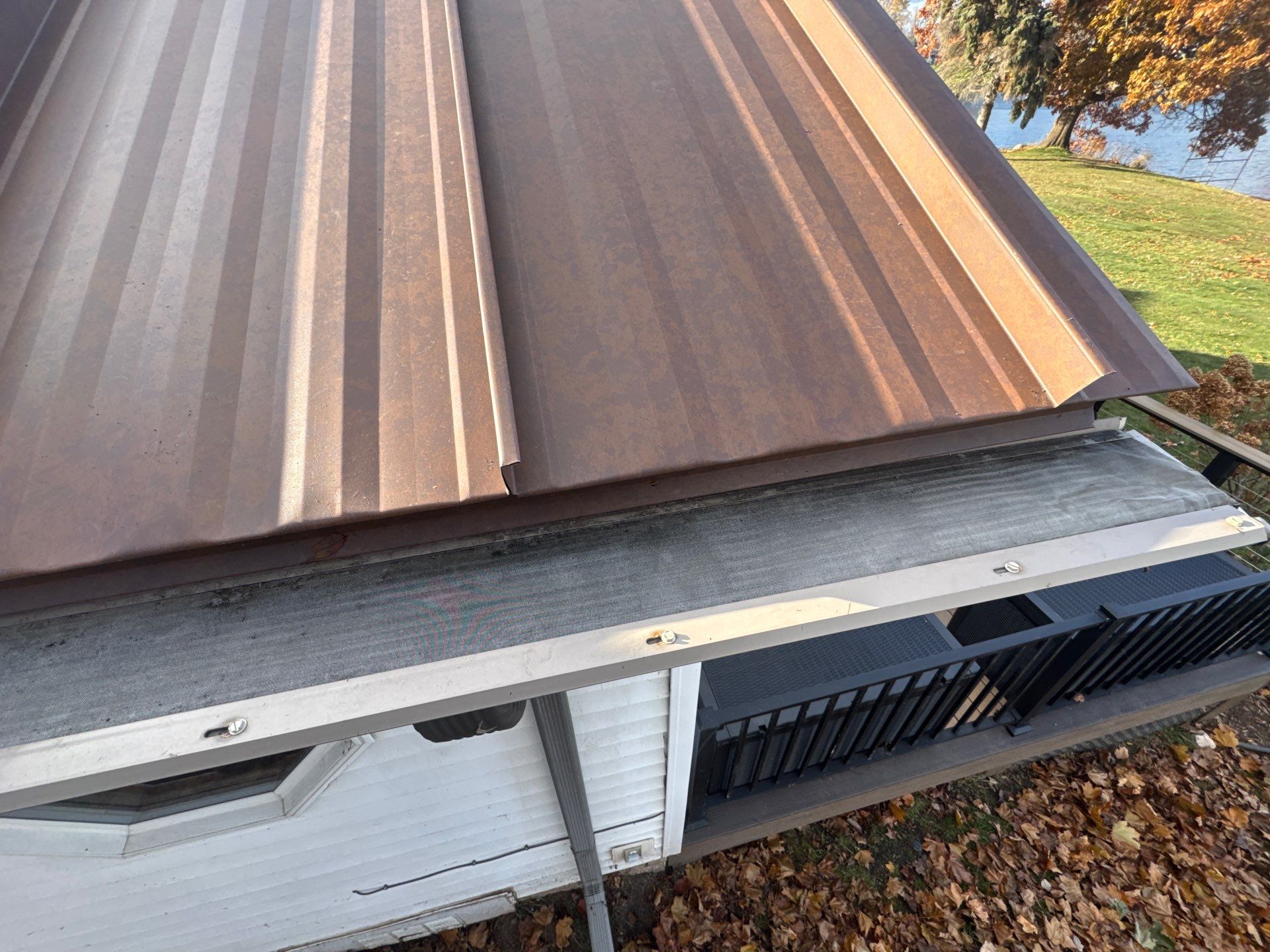 Roof Replacement using MS Standing Seam Roof Western Rust by 180 Contractors