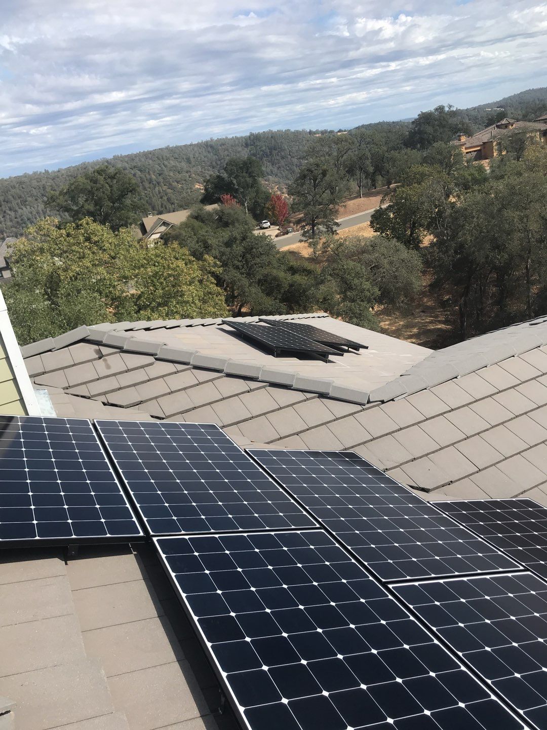 Solar panels power this home by Byers Enterprises 