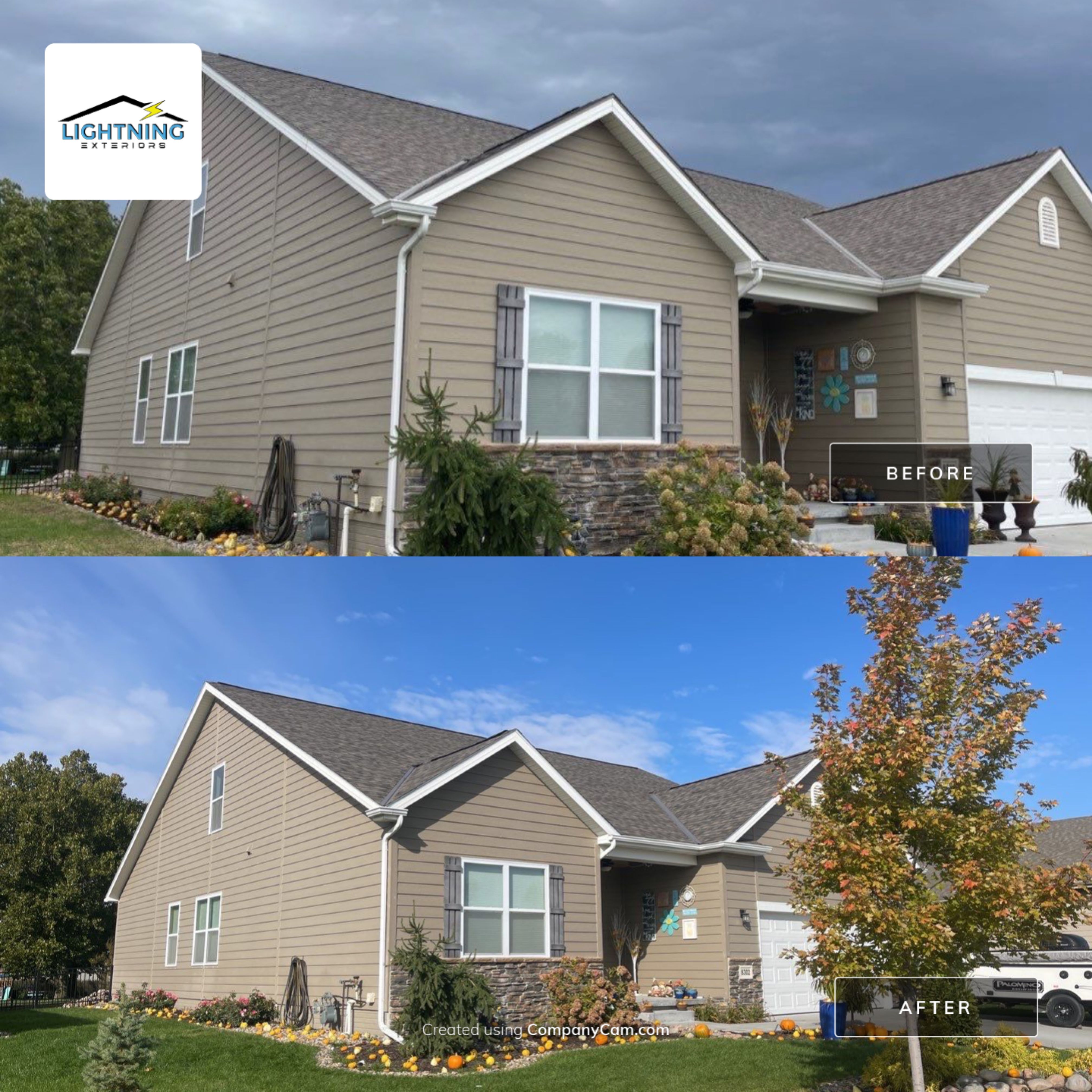 Residential Roofing Installation using IKO Dynasty Driftshake by Lightning Exteriors