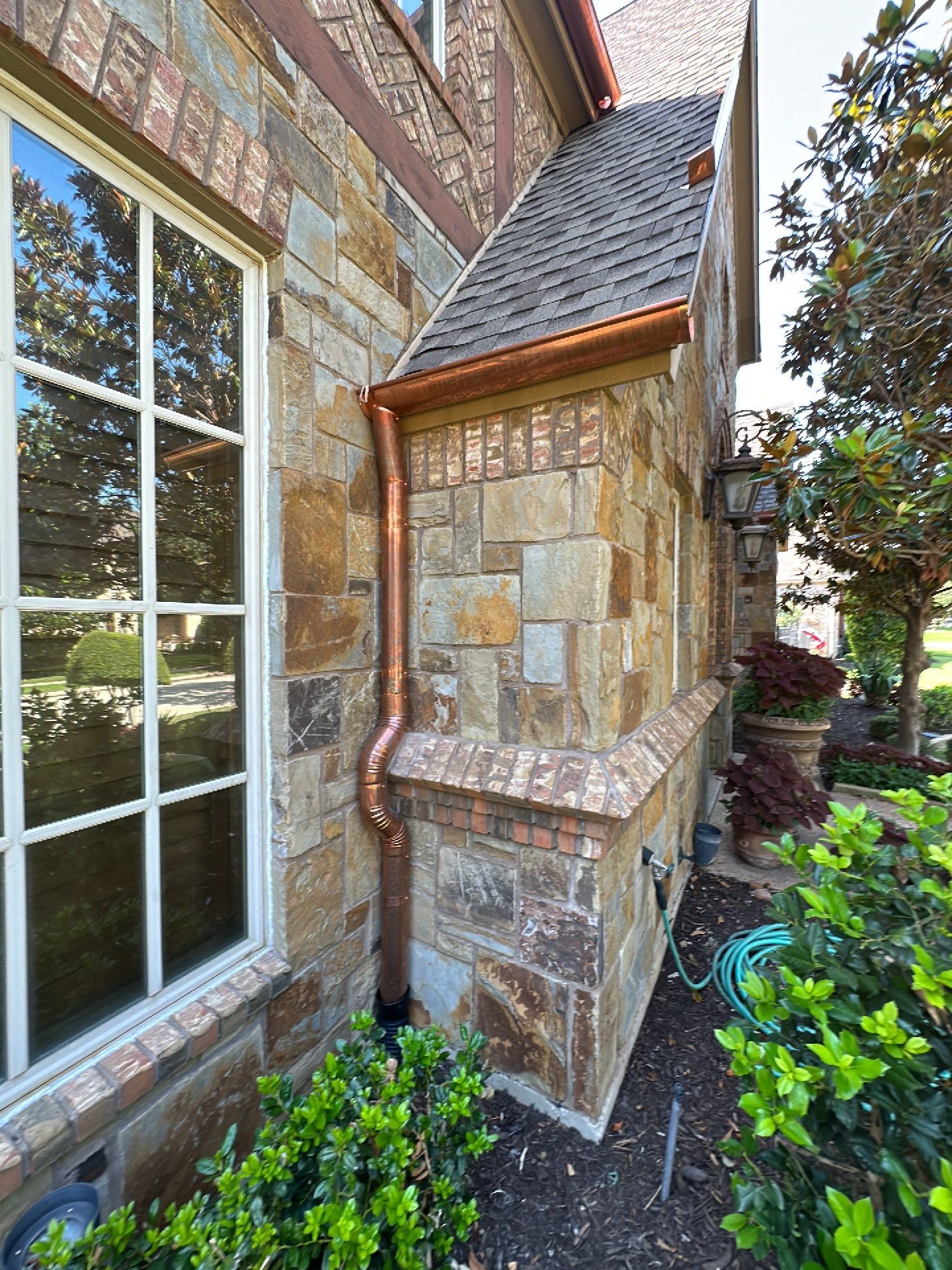 Beautiful Estate Remodel - Roof, Copper Gutters, Exterior Stain, Siding Replacement by First United Roofing & Construction