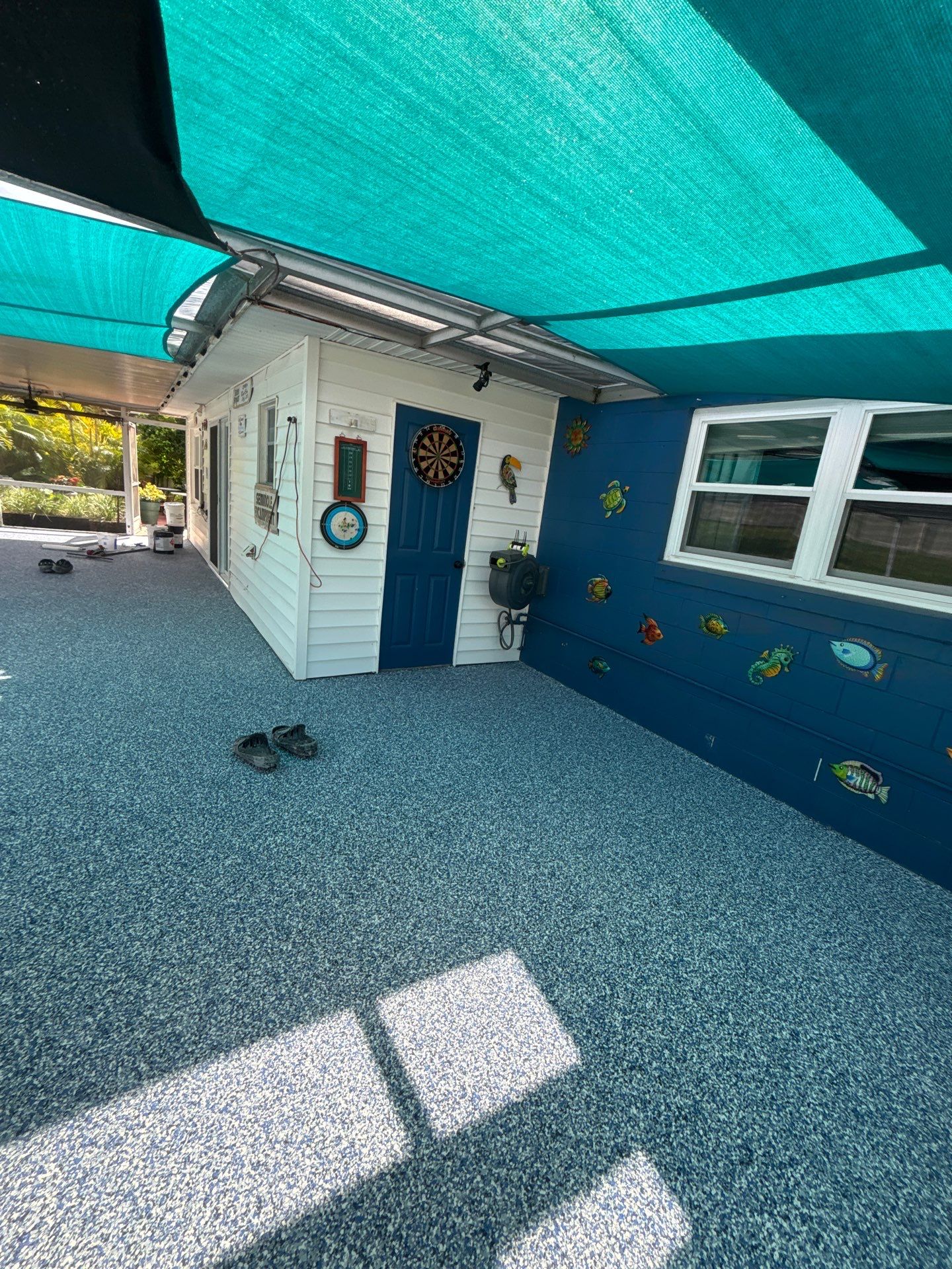 Lake Wales Pool Deck Concrete Coating with Orbit Flake by Performance Floors & Coating