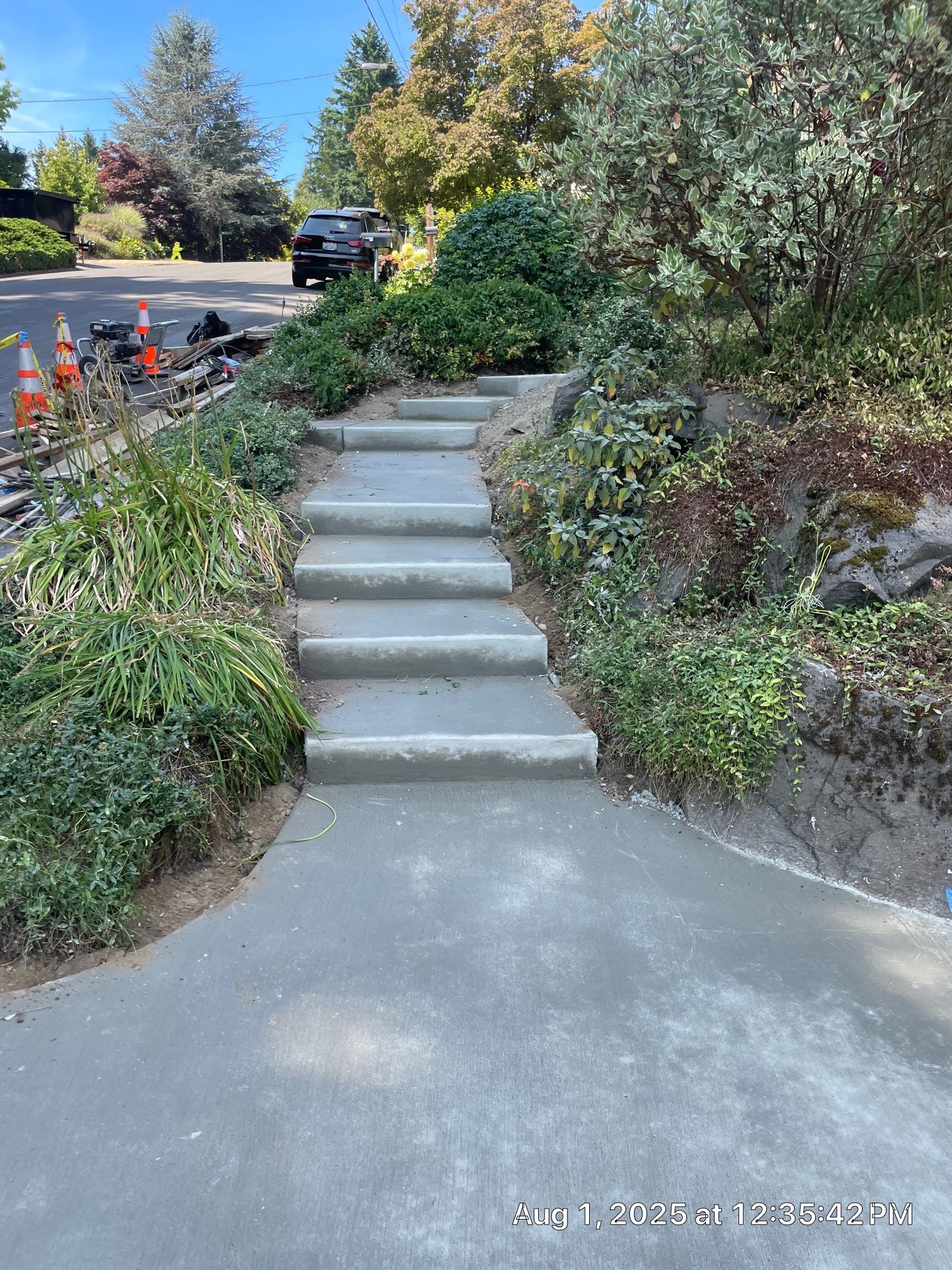 Front Driveway & Stairs Concrete Renovation | Kenmore  by Jireh Asphalt & Concrete Inc 