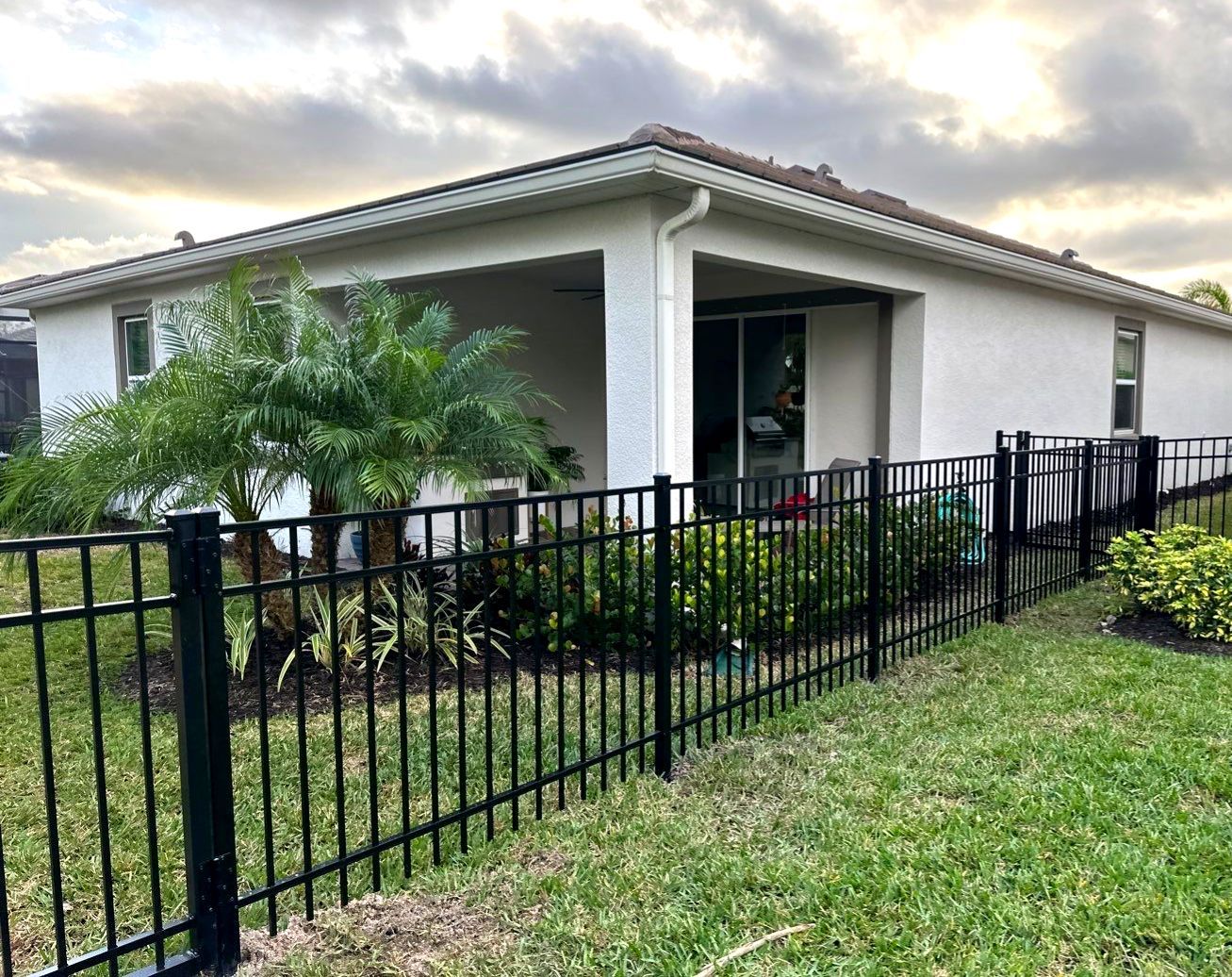 Aluminum Fence Installation using Black 3 Rail Aluminum Fence by Asap fence and gates, LLC