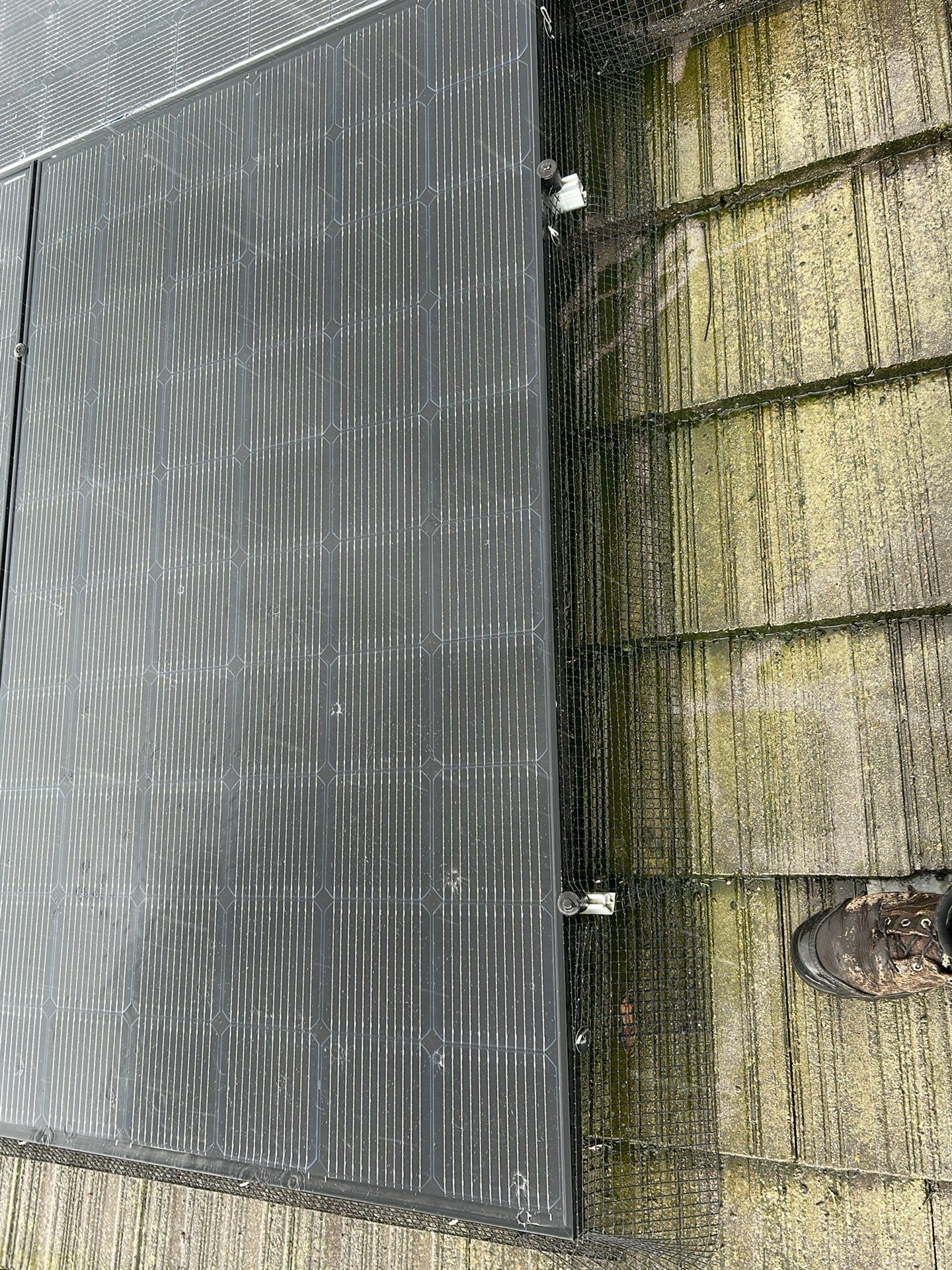 Solar Panel Bird Proofing using Critter Guard Mesh-Flat tile by All One Solar Shine
