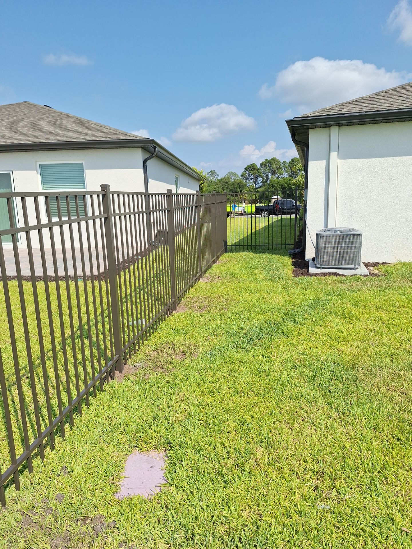 Aluminum Fence Installation using Black 3 Rail Aluminum Fence by Asap fence and gates, LLC