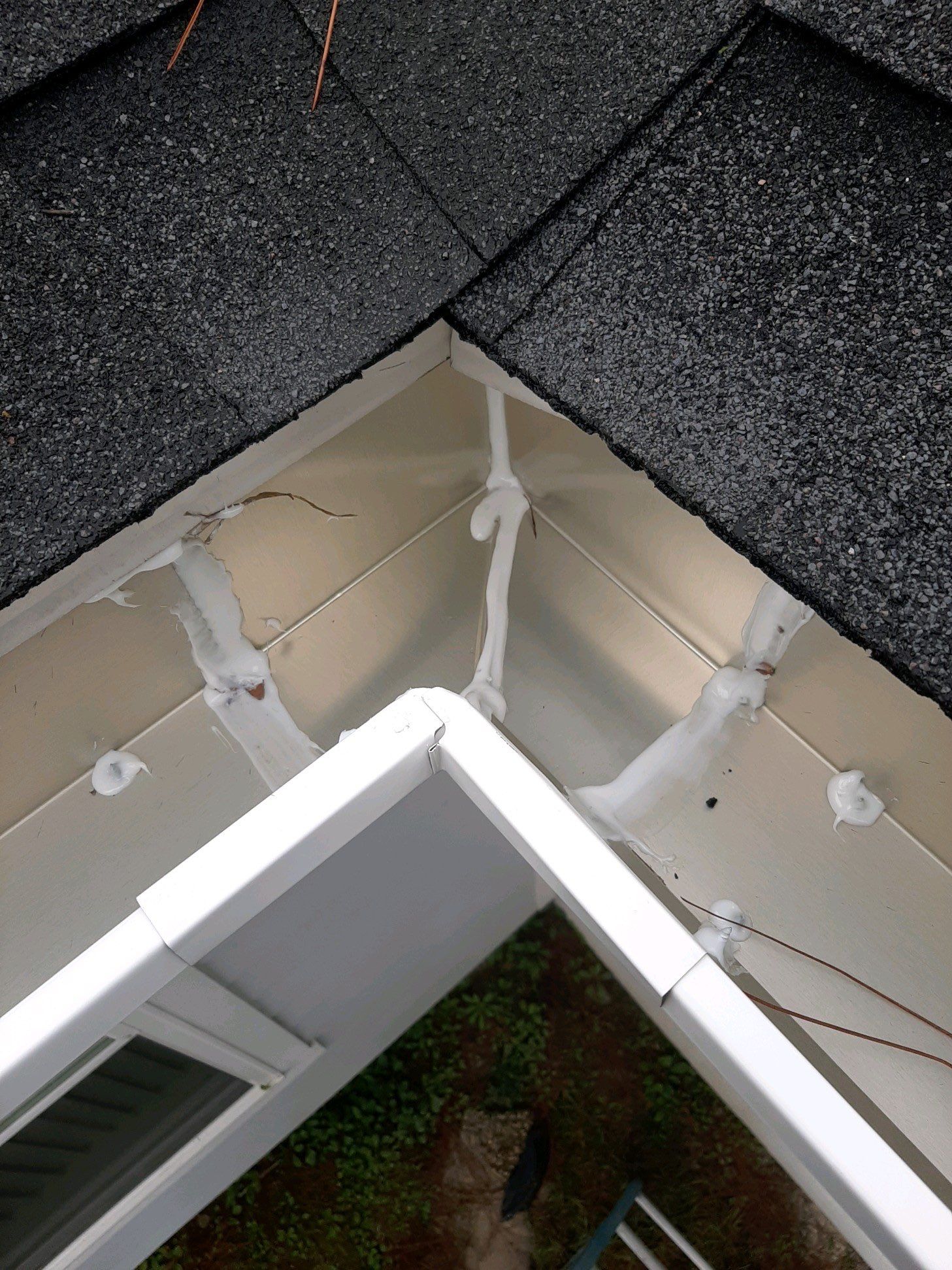 Gutter Installation using White K-Style Seamless Gutters by Gutter Professors