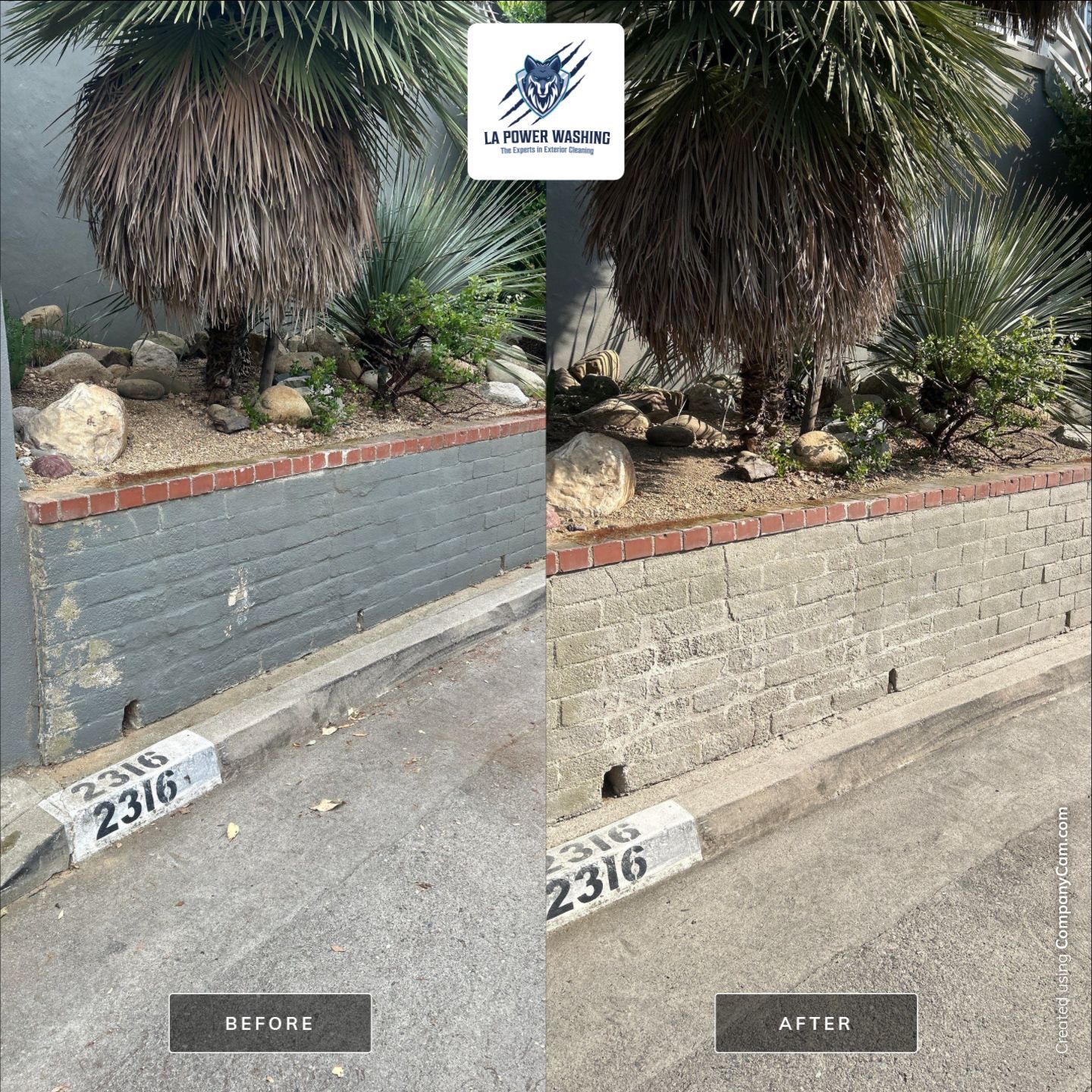 Sandblasting Paint Off Brick Wall In Los Angeles, CA by La Power Washing Inc