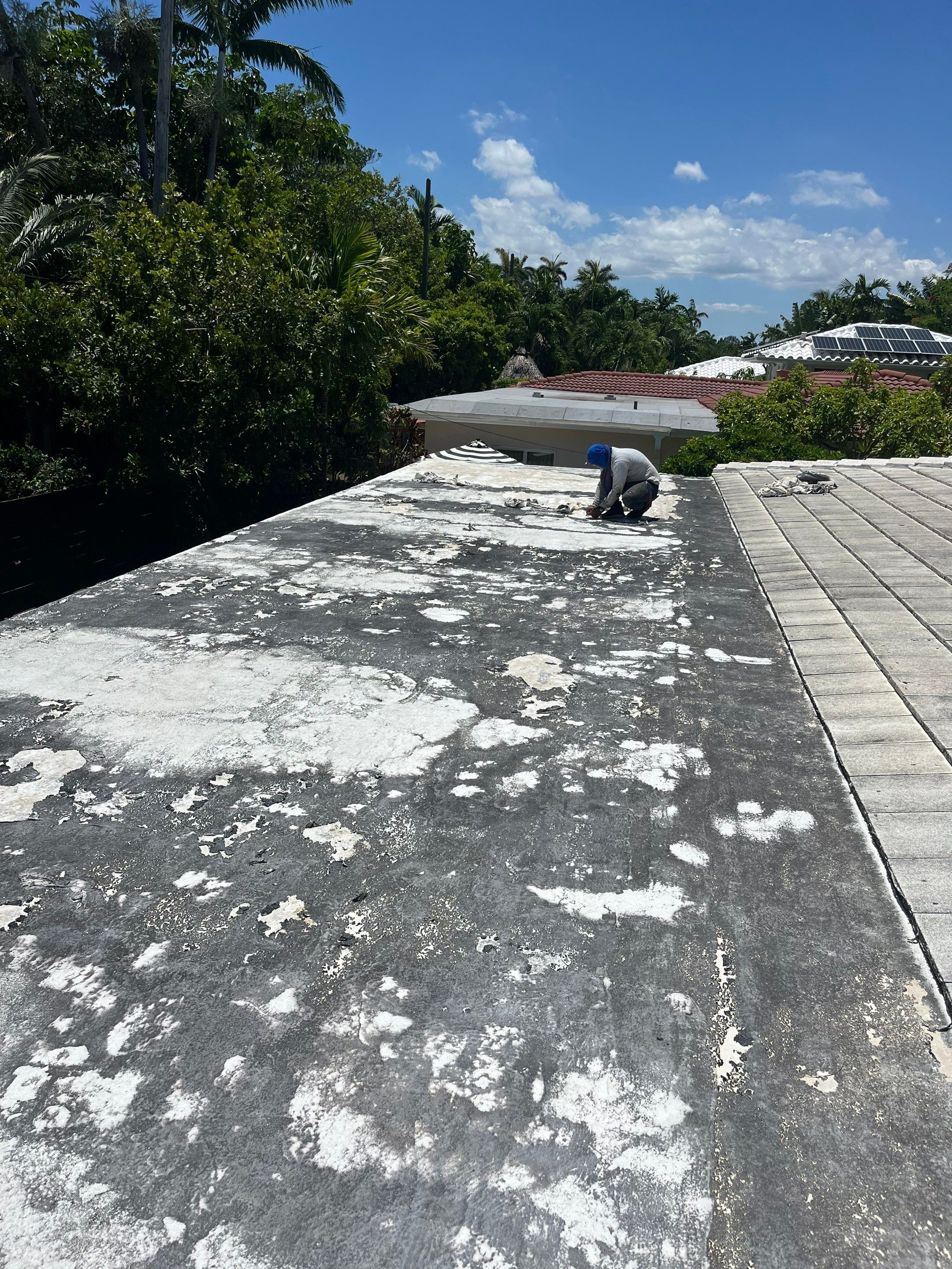 Residential Flat Roof Repair by The Goat Contractor ( Giampri Corp)