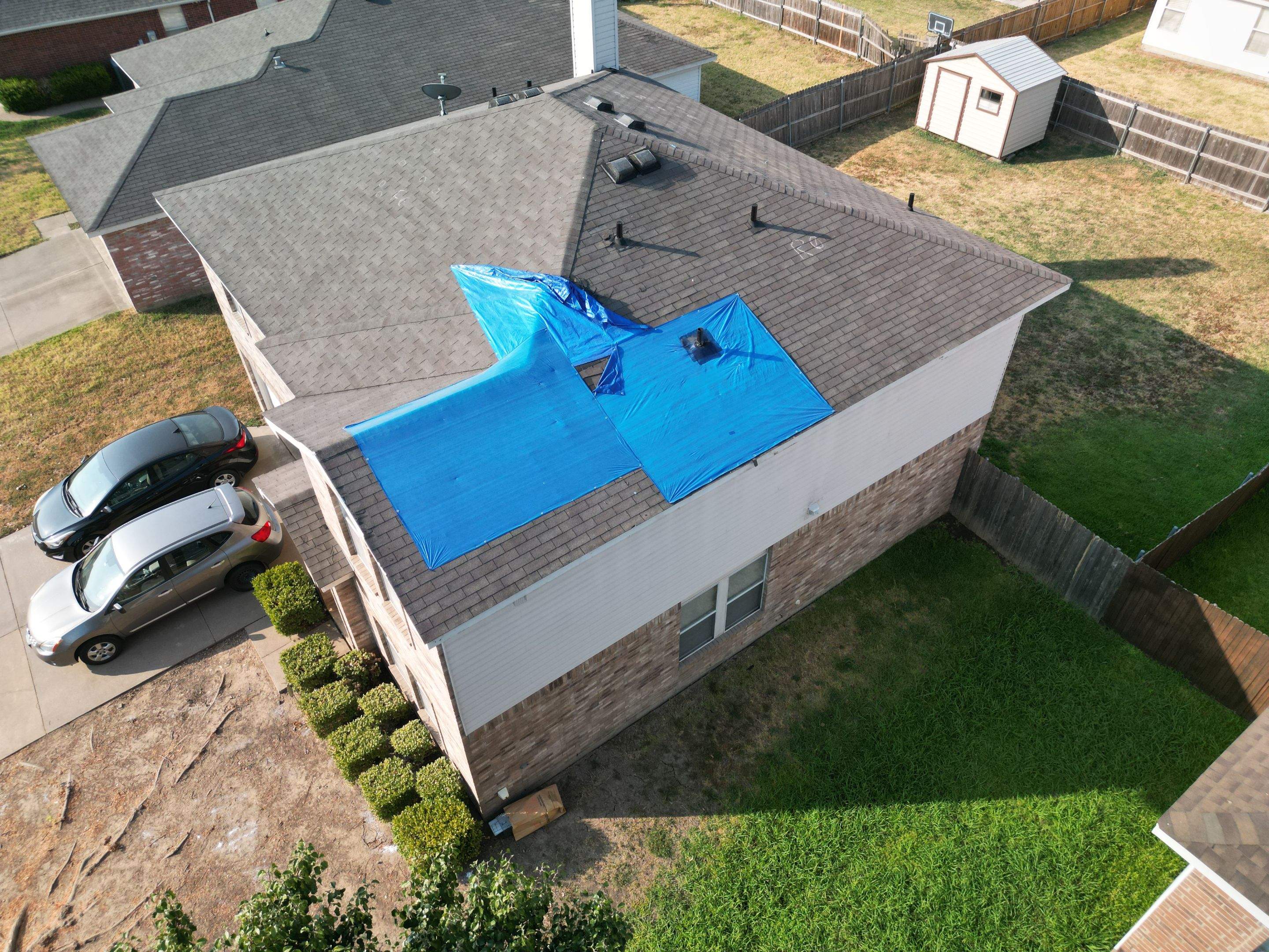 Full Roof Replacement, Chimney Rebuild and Interior Damage Replacement by First United Roofing & Construction