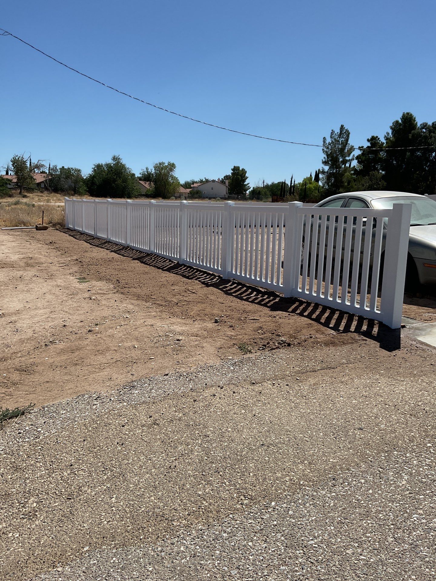 Fence Installation using vinyl pickett by Fence Guys Inc.