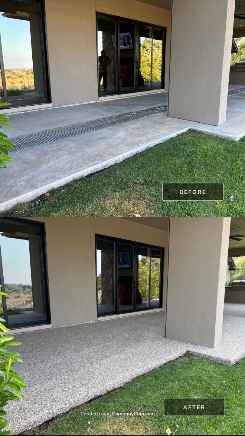 Beautiful New Patio Resurface for Lance by Mr. Mudd Concrete