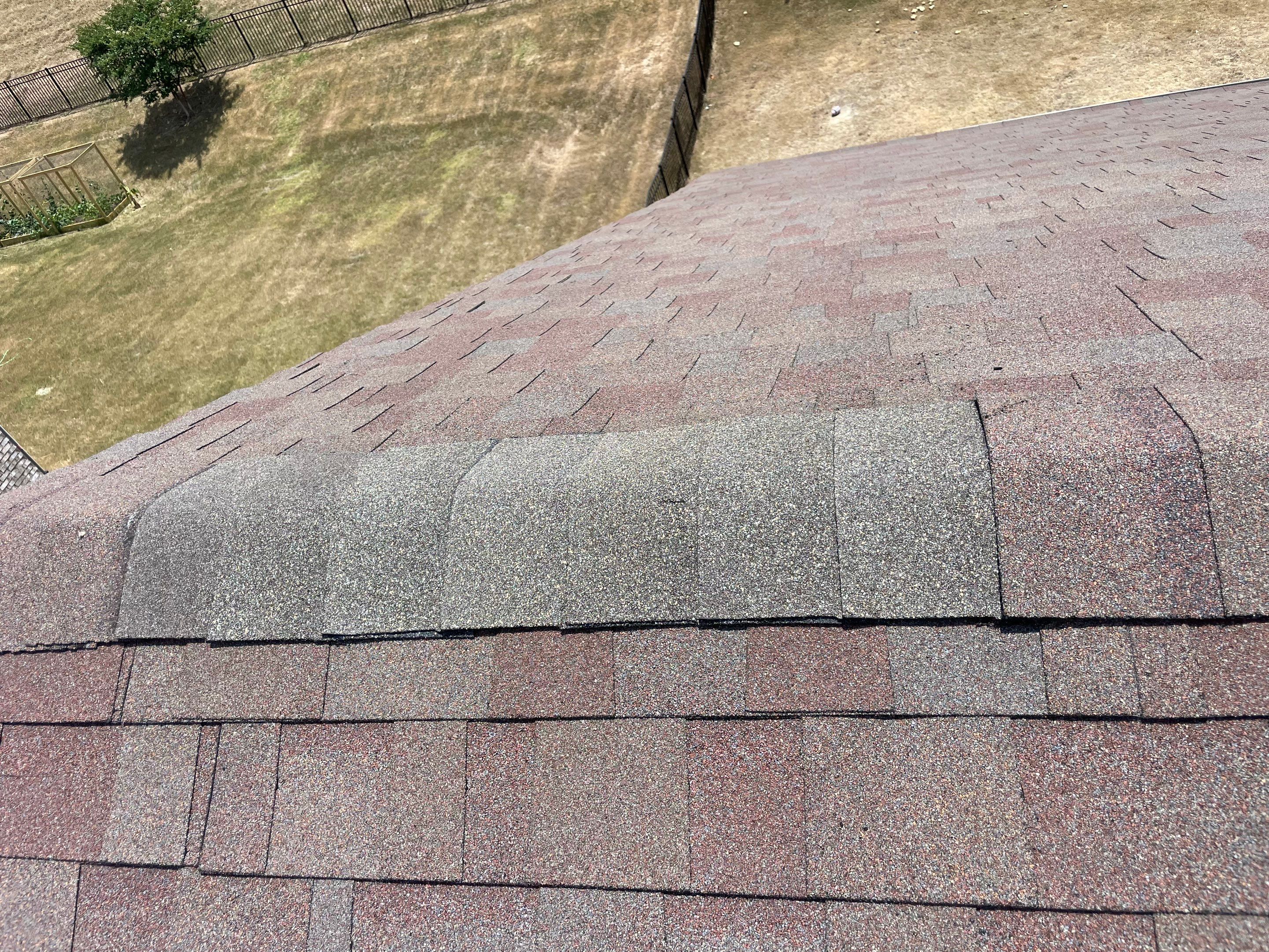 Ridge cap repair by Best Roofing Now LLC