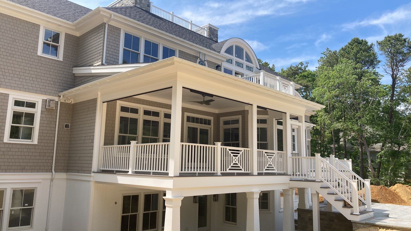 Gutter Installation using 6" Half Round Aluminum Gutter in New Seabury, MA by Gutter Pro Enterprises