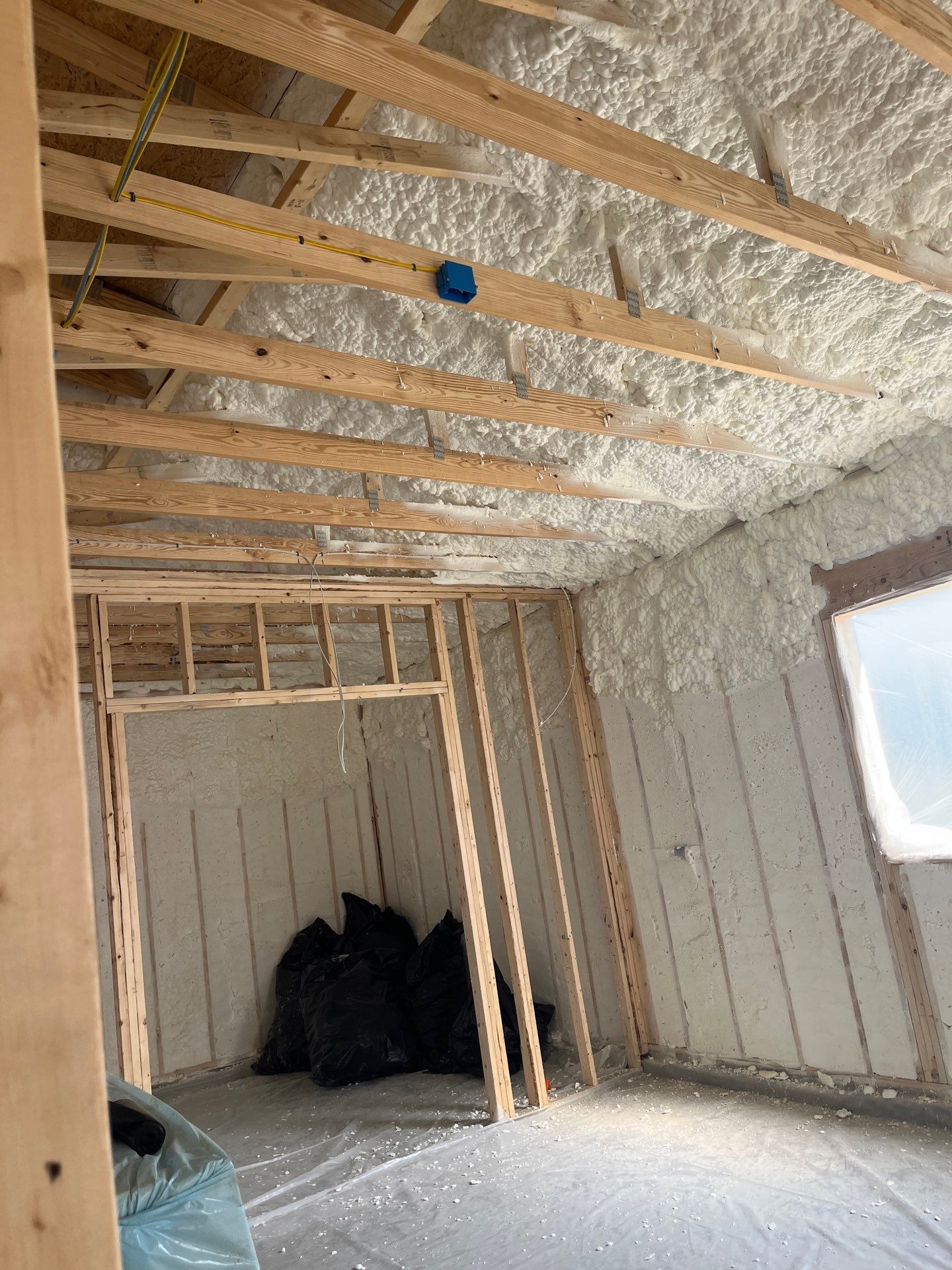 New Construction using open cell spray foam by NYS Foam & Energy