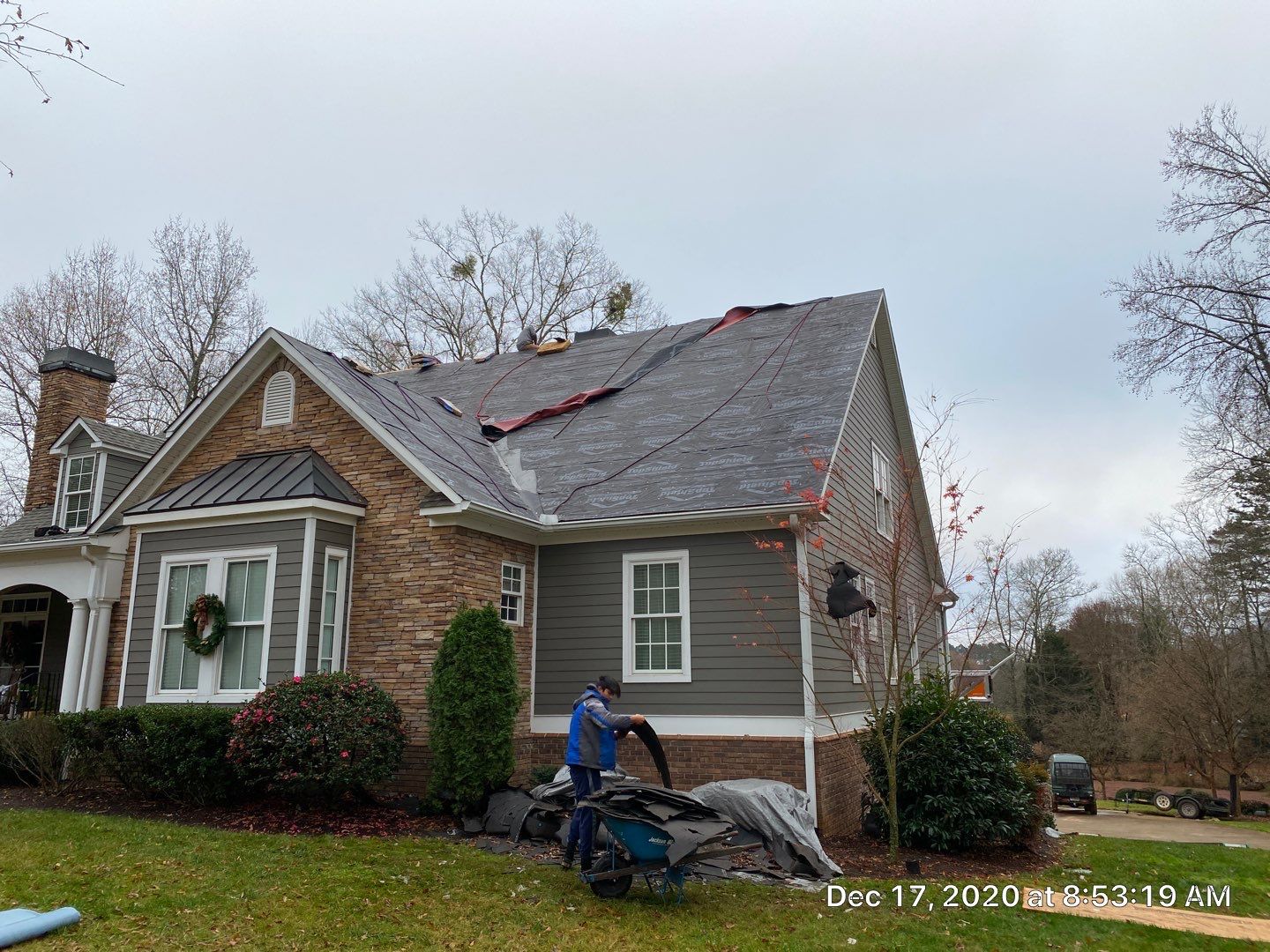 Residential Roofing Installation in Spartanburg, SC using Ceartainteed Landmark Architectural Shingles by Property Assessment