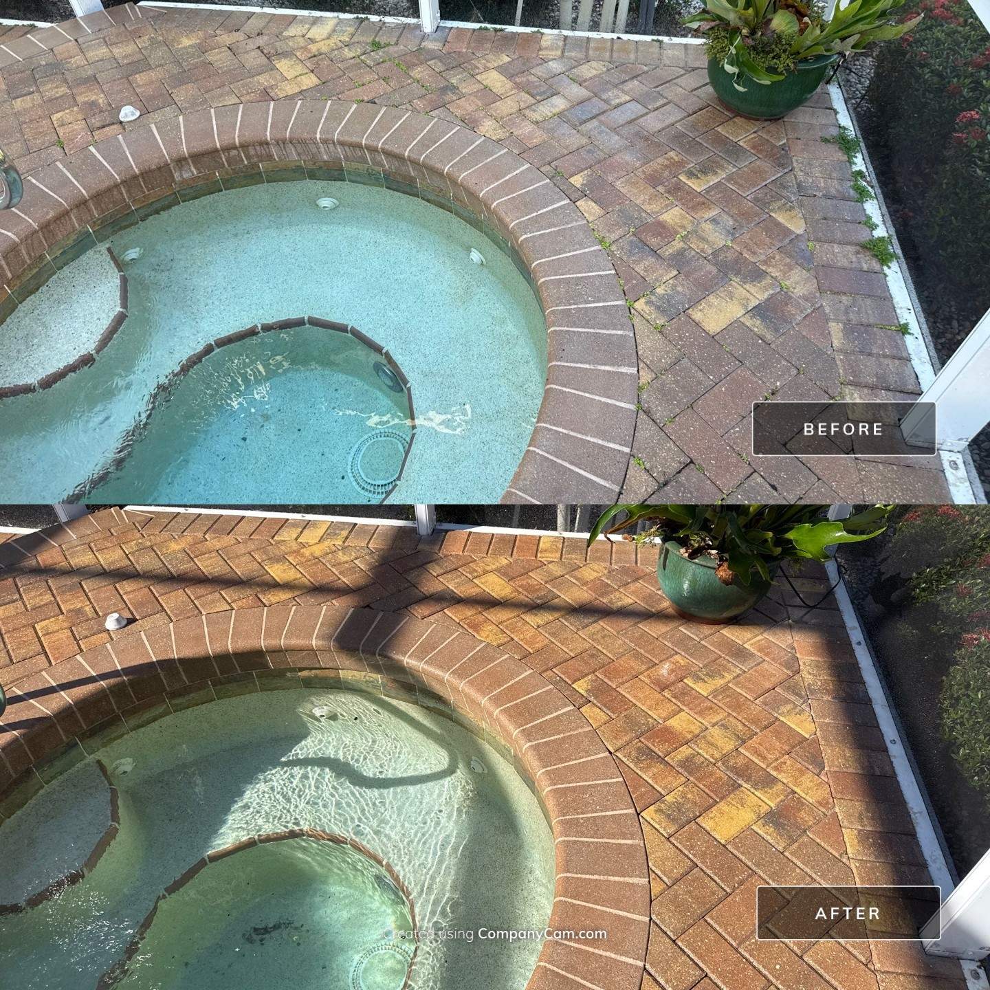Paver Pool Deck and Screen Enclosure Cleaning in Lakewood Ranch, FL (Rosedale Highlands Community) by Sunshine AquaWash