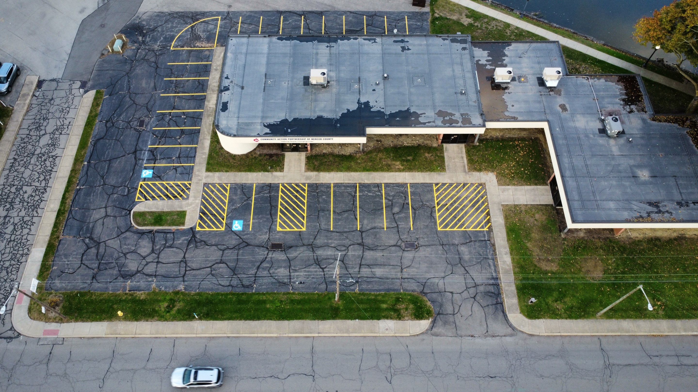 Office Parking Lot by G-Force Parking Lot Striping of Pittsburgh