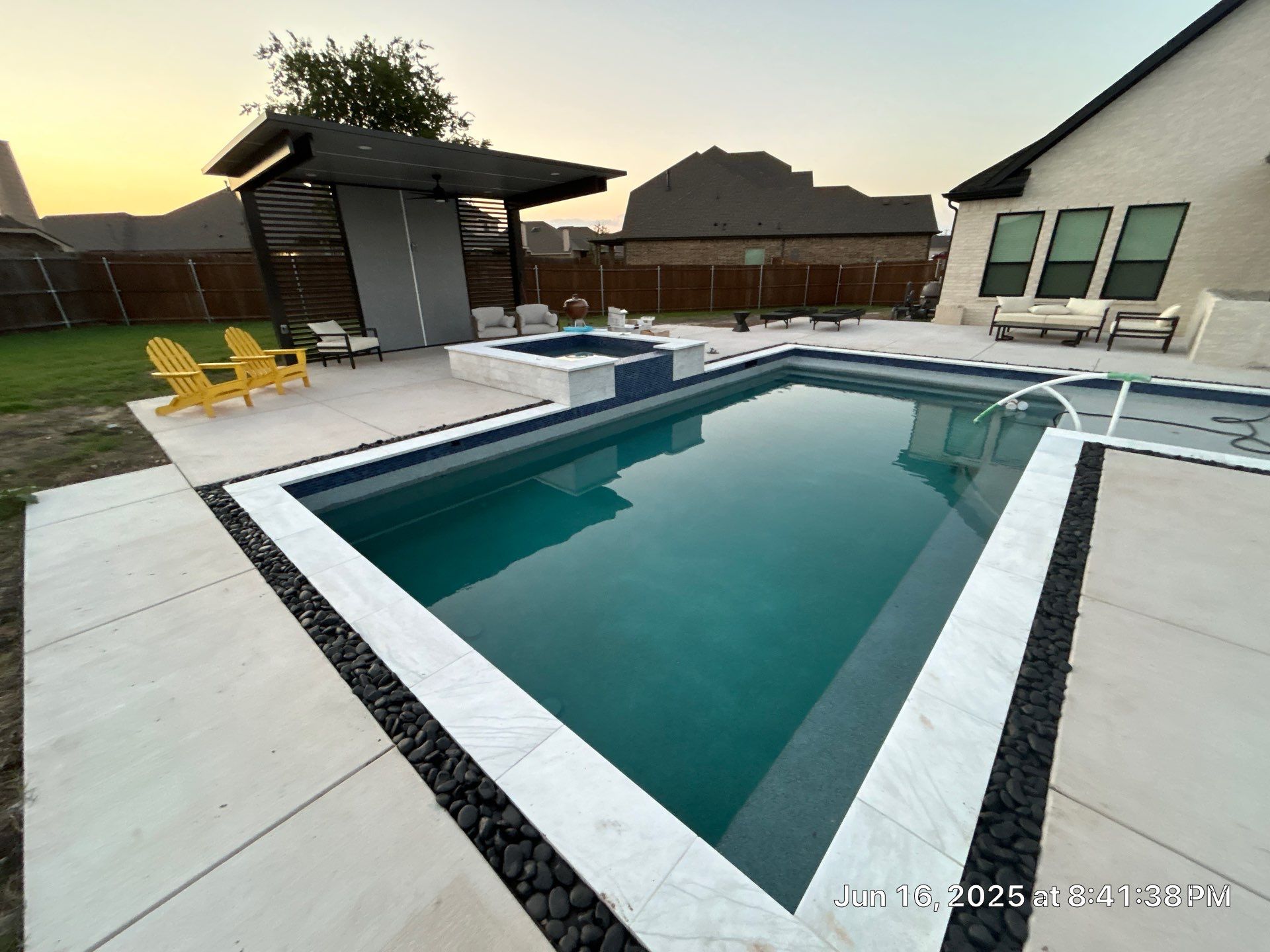 Modern Pool & Spa With Pergola by Pinnacle Pools and Spas - DFW