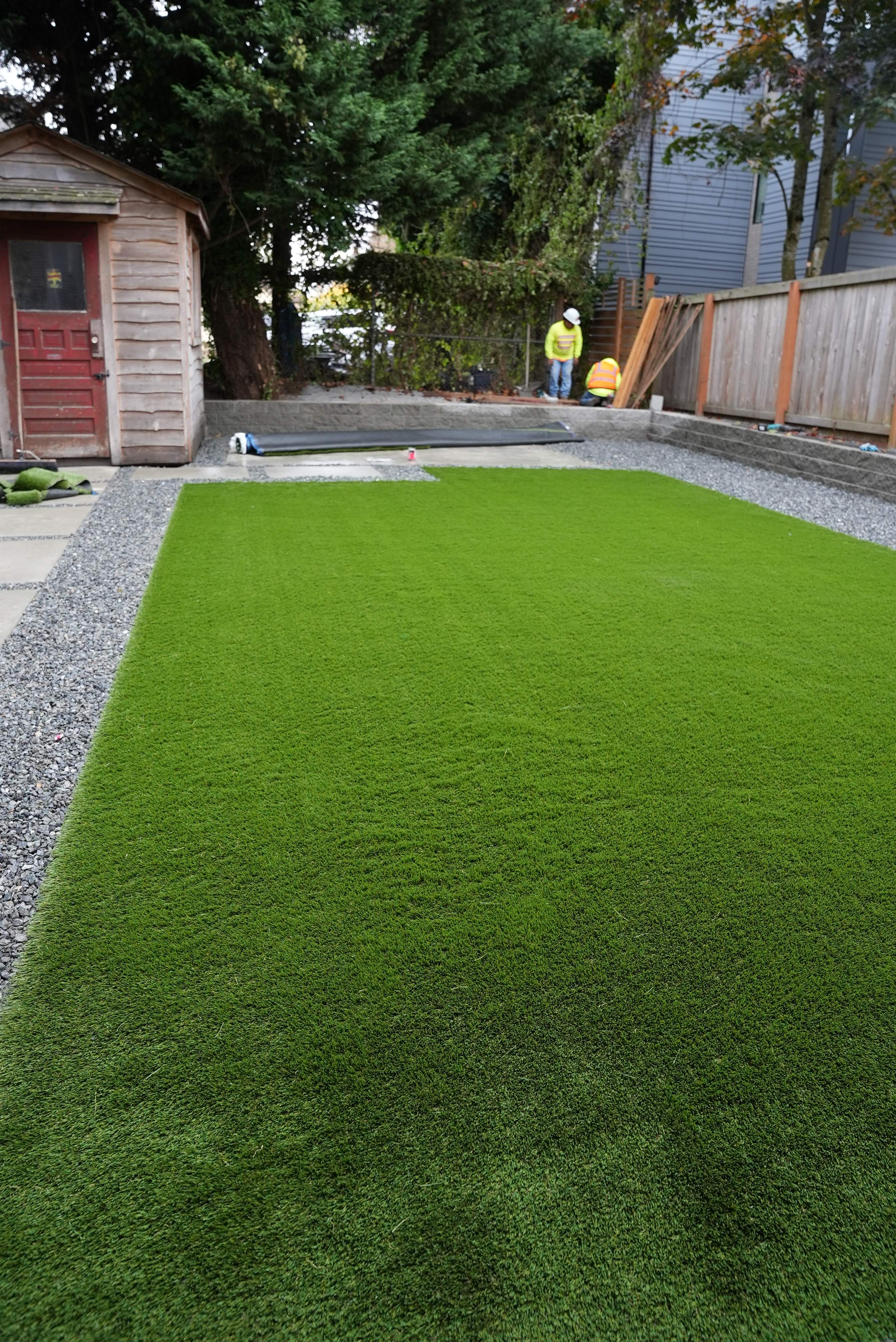 Turf Installation, Retaining Wall & Concrete Walkway | Seattle  by Jireh Asphalt & Concrete Inc 