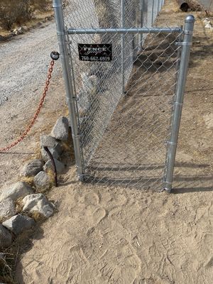 Fence Installation using chain -link