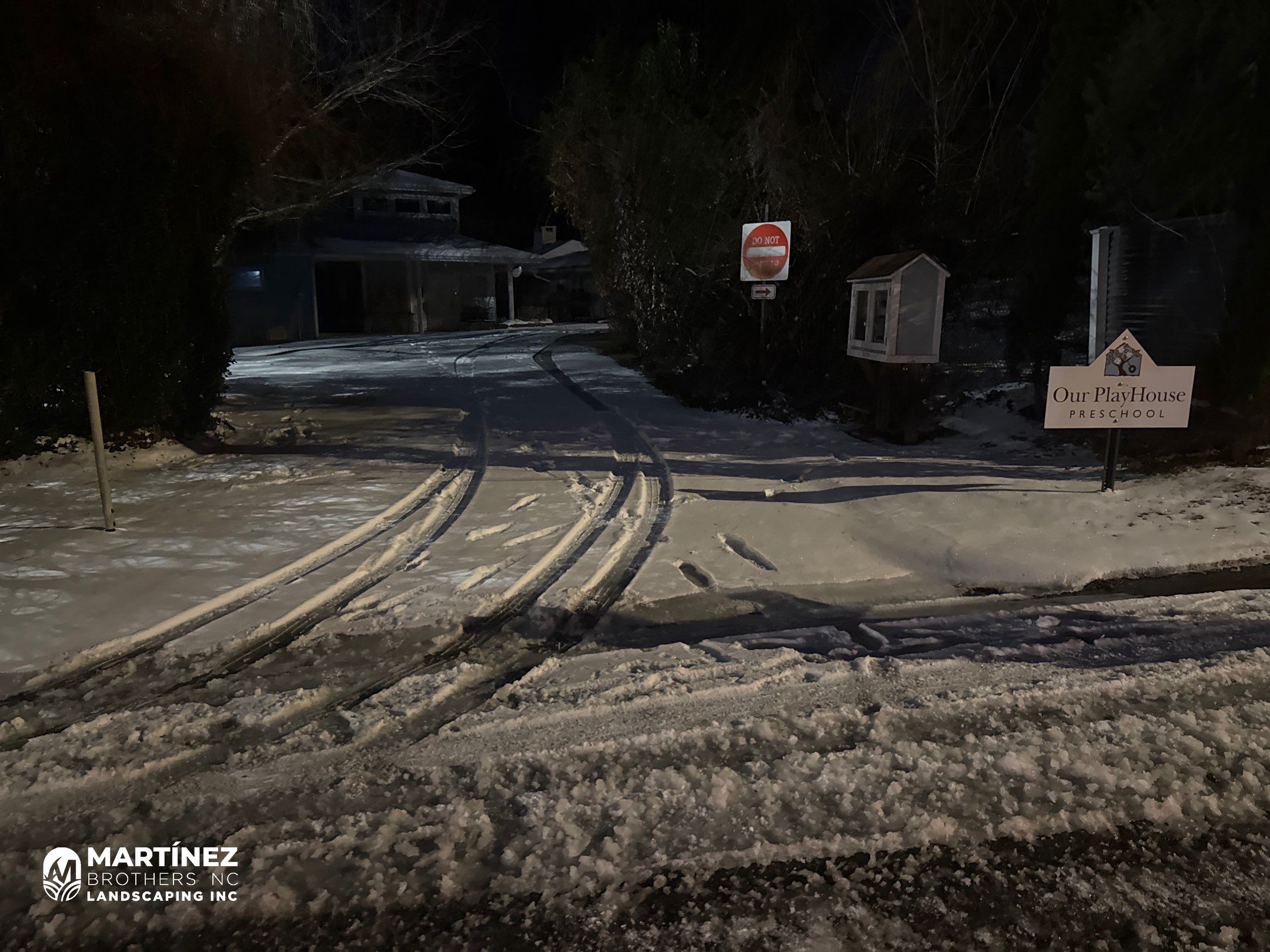 Snow removal from preschool in WESTERVILLE by Martinez Brother’s Nc Landscaping Inc