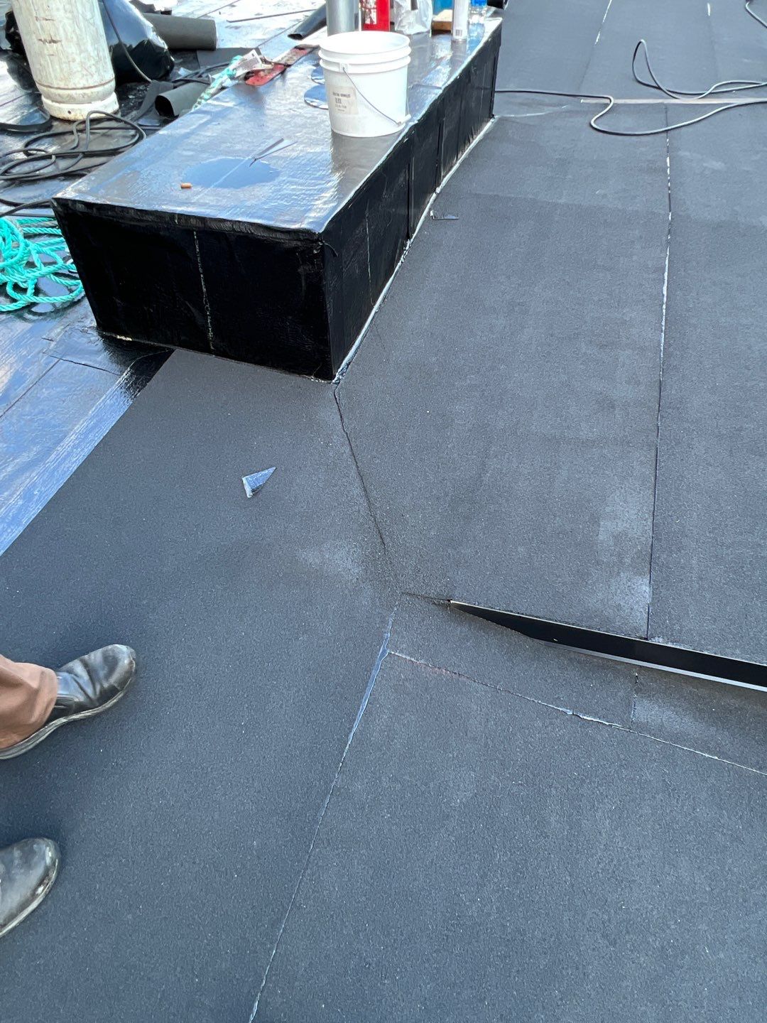 Commercial Roofing Installation using IKO 2ply sbs  by Top Notch Roofing Inc