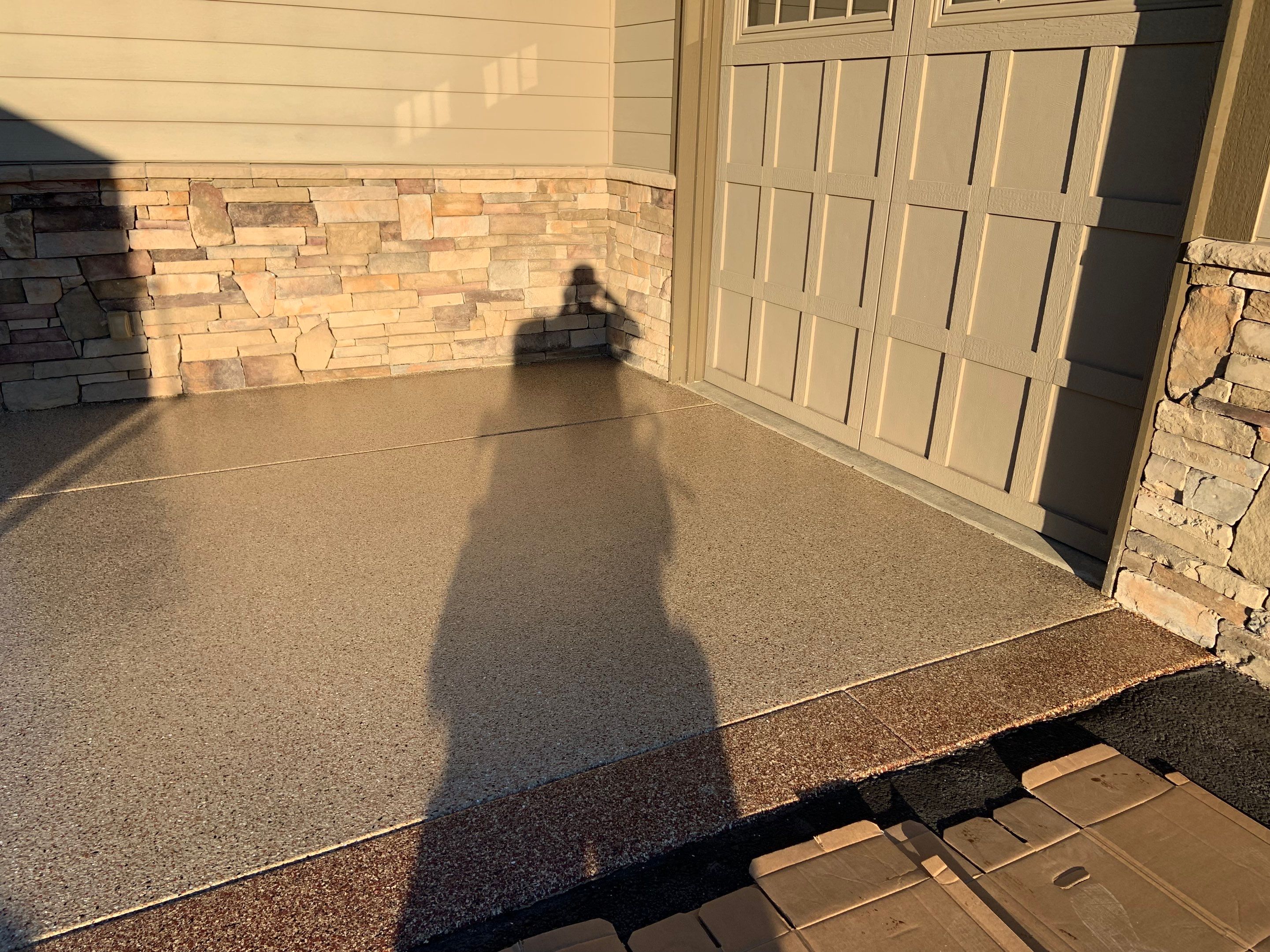 Driveway using Pecan and Chestnut Trim by Croc Coatings, LLC