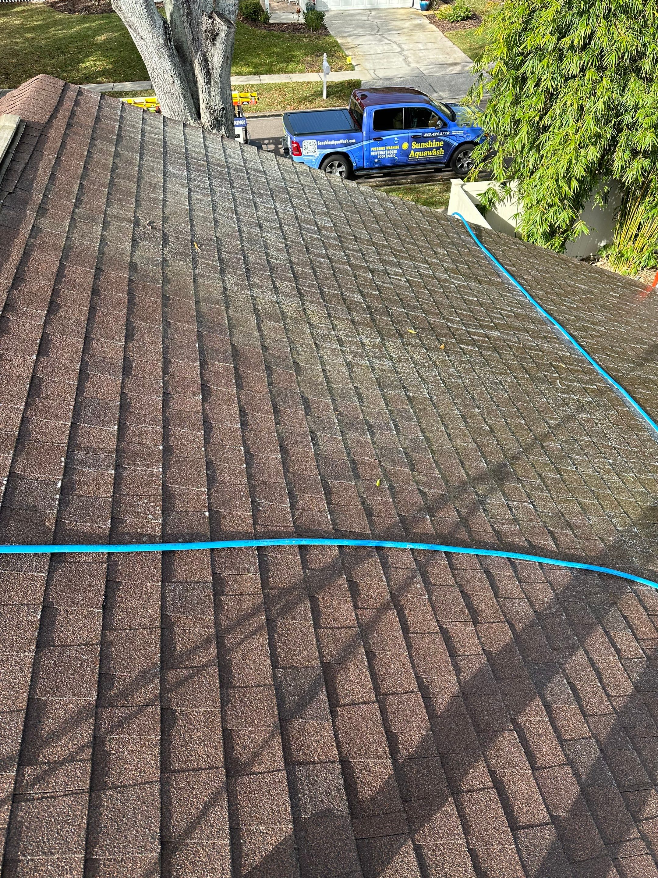 Roof Cleaning Service & Travertine Paver Cleaning by Sunshine AquaWash