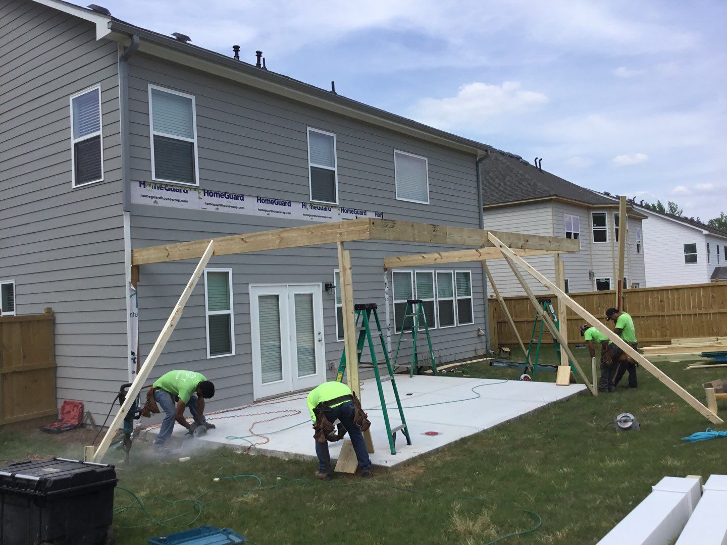 Screened Porch Addition With Gabled Roof and Tongue and Groove Ceiling by Swift Home Renovations