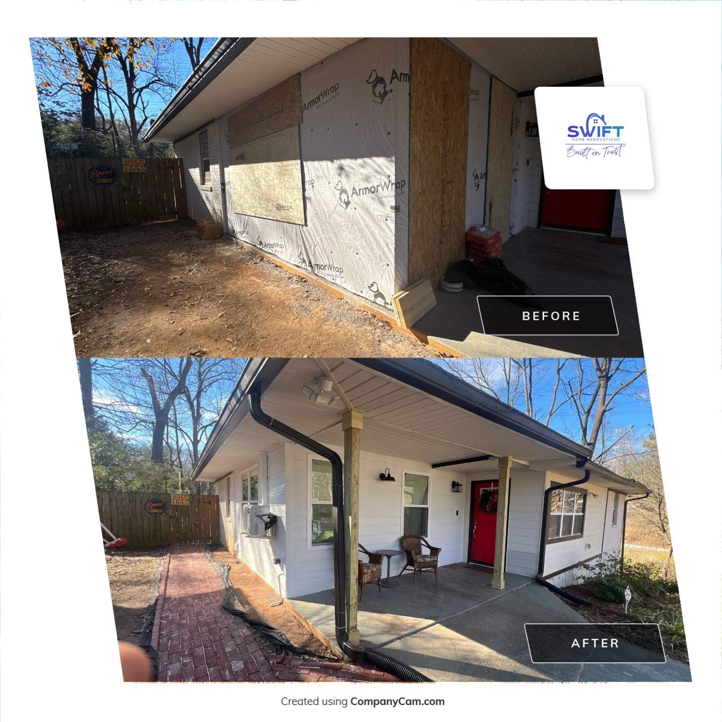 Full Home Transformation with Enclosed Living Room Addition by Swift Home Renovations