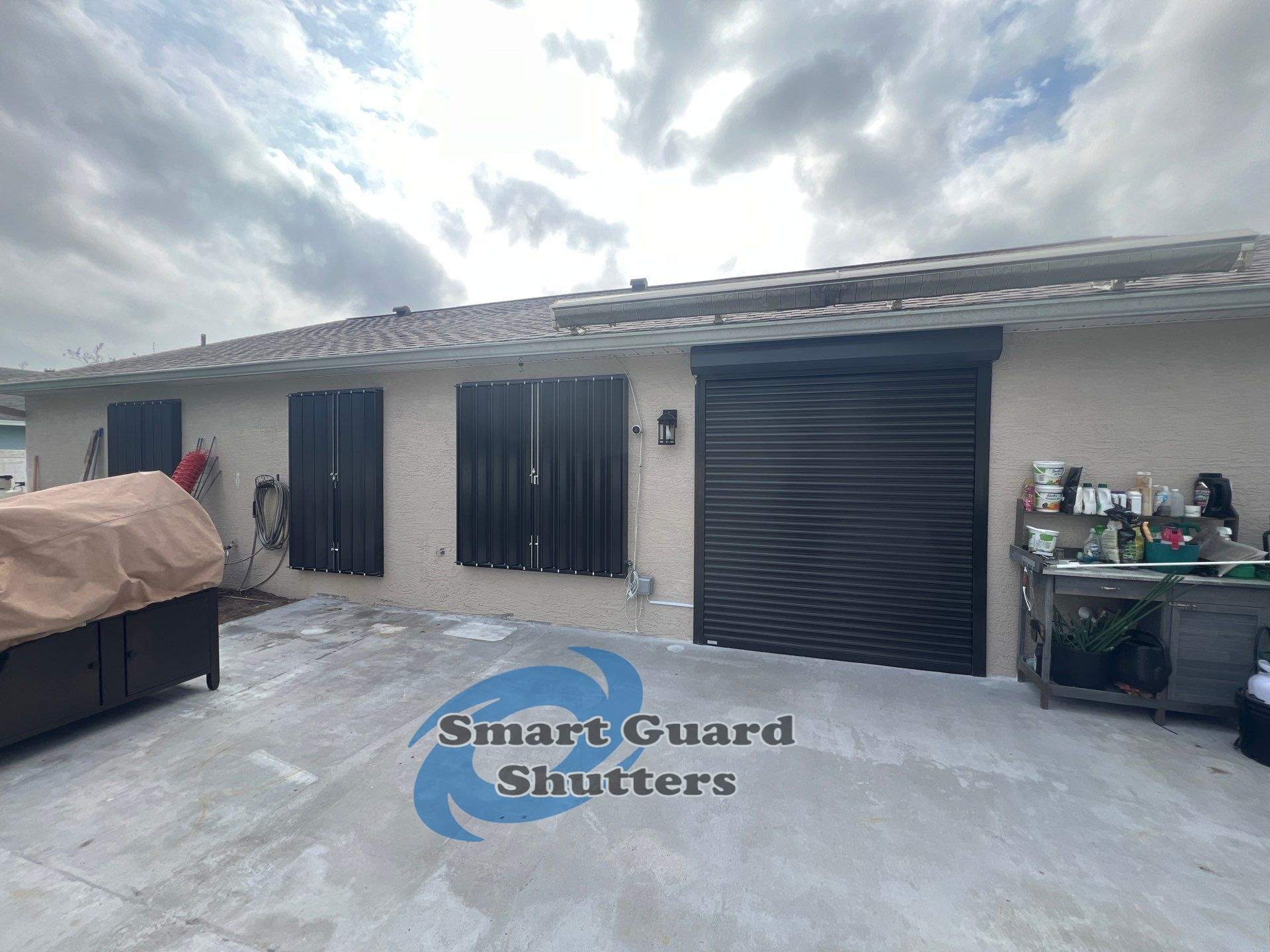 Hurricane Protection in Bronze by Smart Guard Shutters