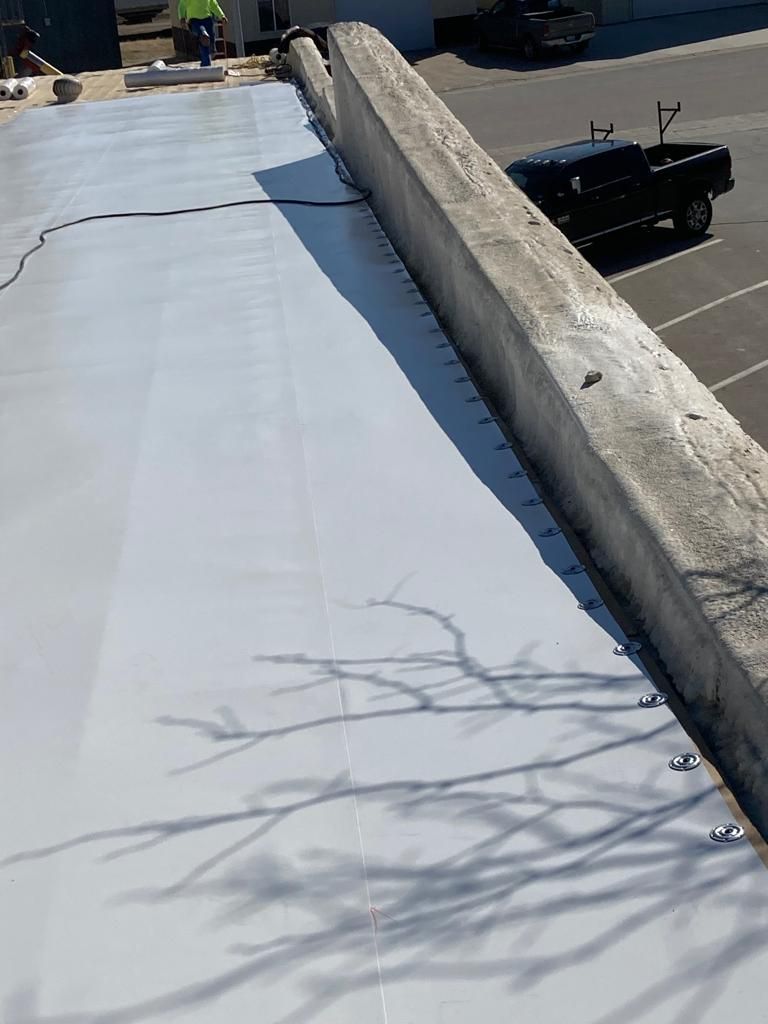 Small Downtown Building in Lake View Iowa  by Grell Roofing, LLC