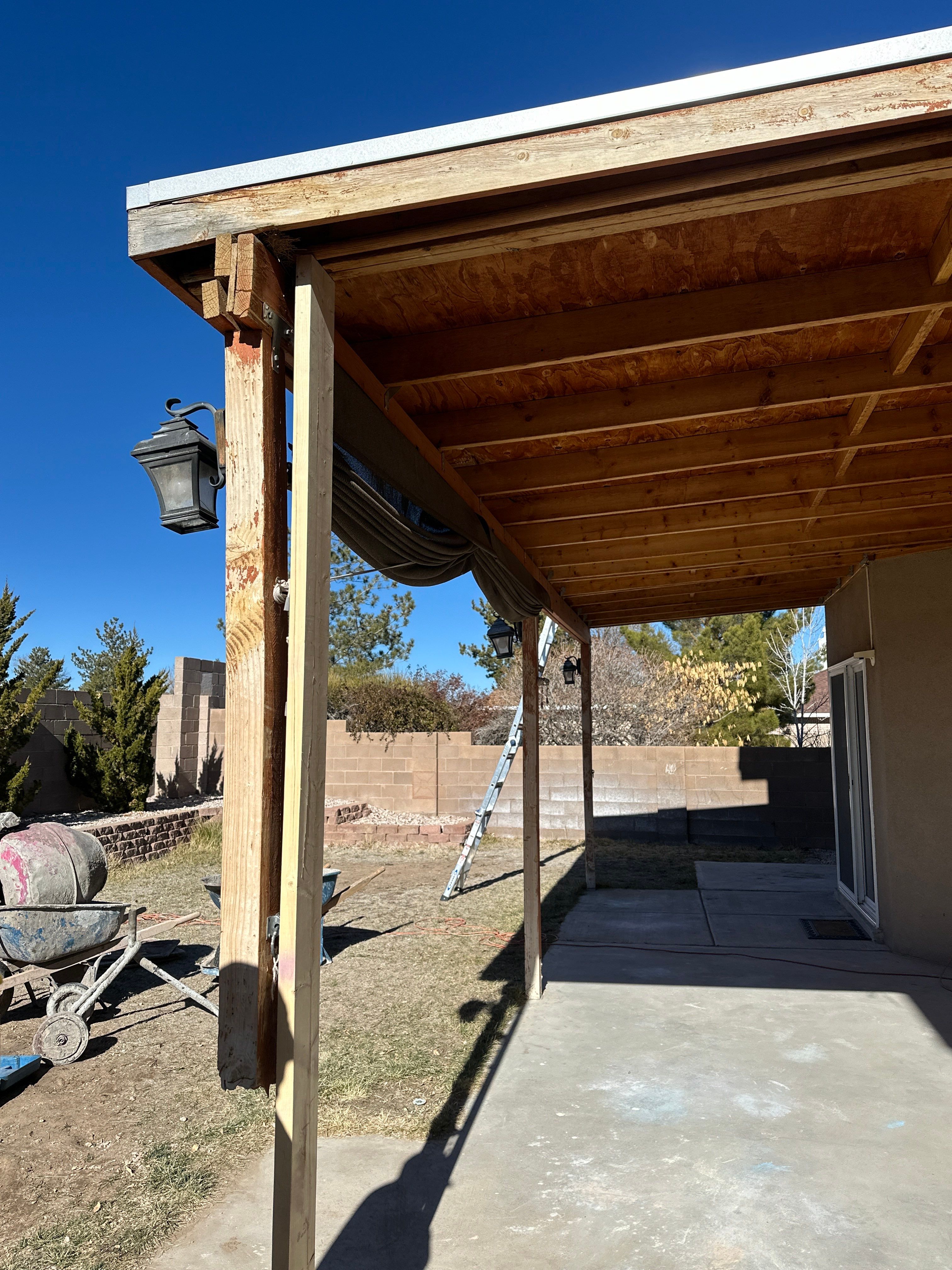 Patio Cover using Carved Douglas Fur by Rio Grande Building & Storage
