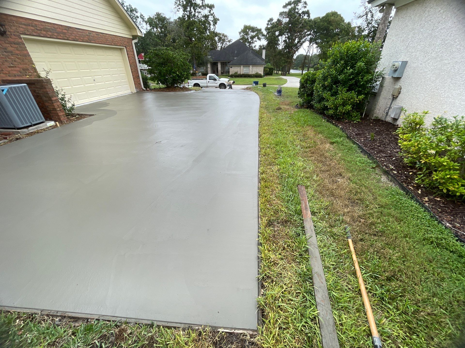 Driveway Replacement ON A HILL in Jacksonville, Florida by Burlington Concrete & Asphalt Inc