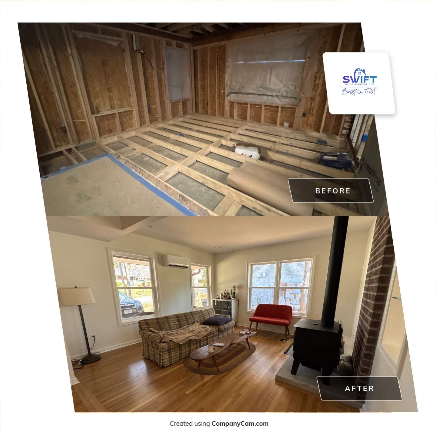 Full Home Transformation with Enclosed Living Room Addition by Swift Home Renovations